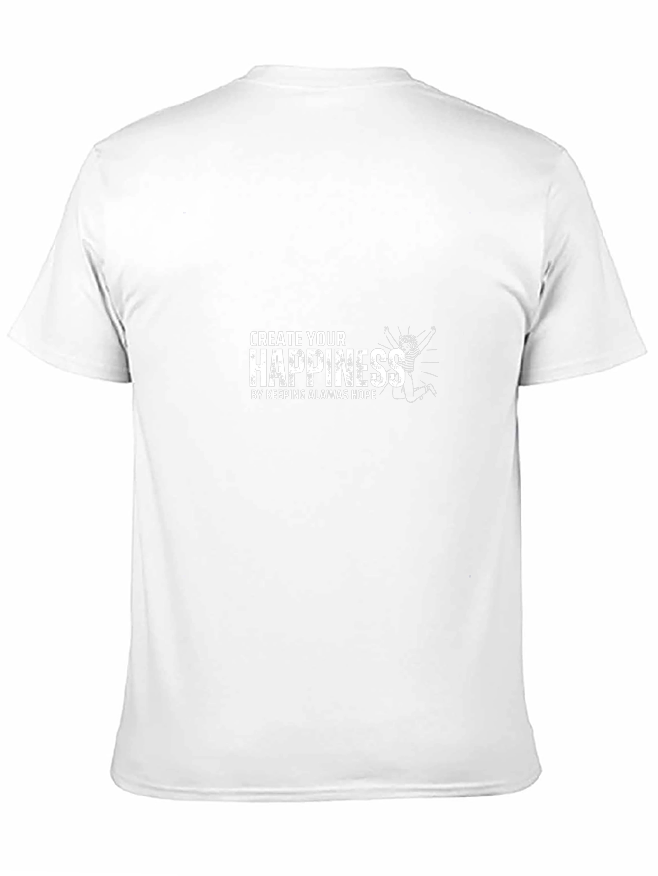 Create Happiness Tee - Black Cotton Blend Shirt