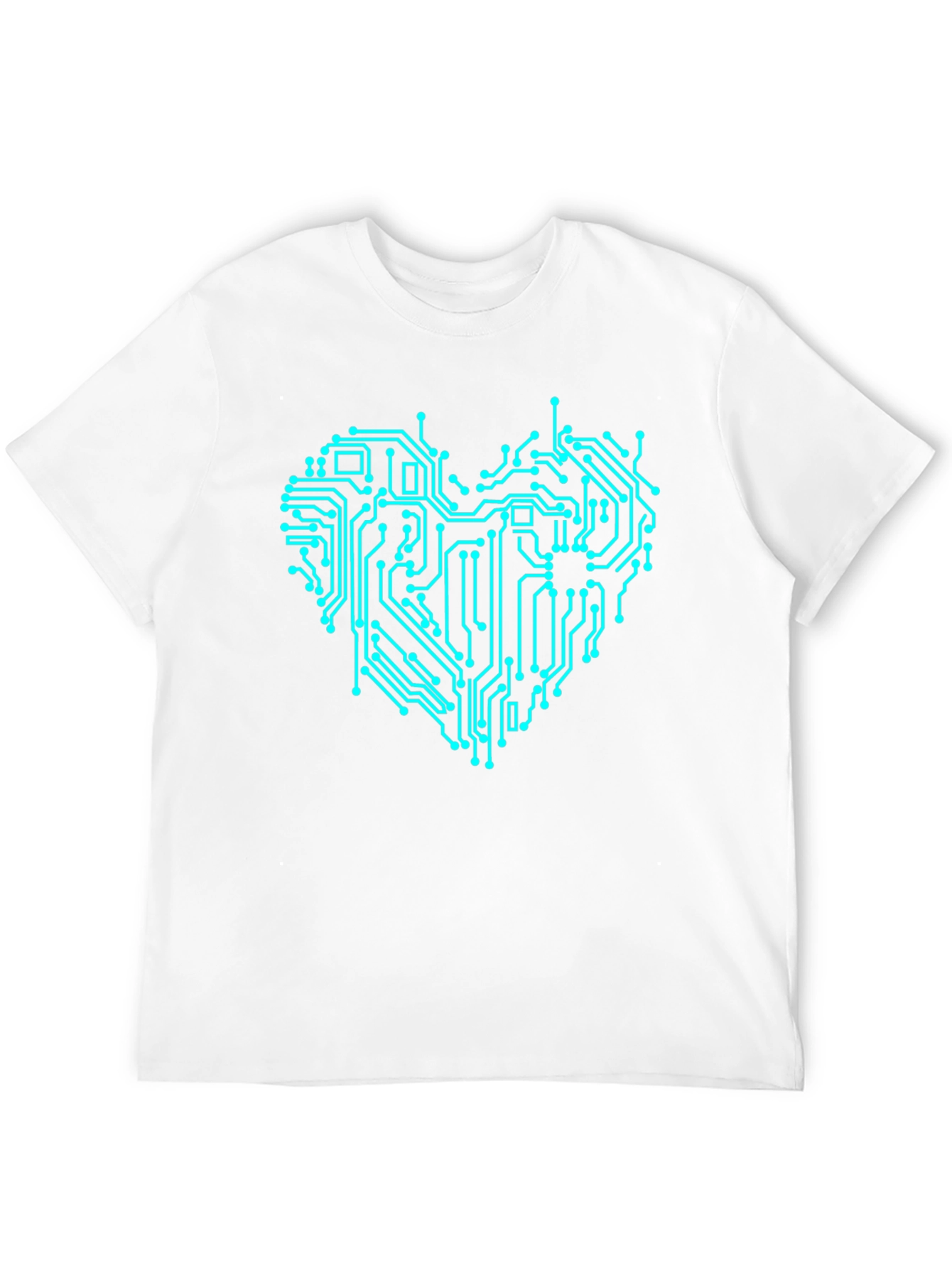 Circuit Board Heart Graphic T-Shirt