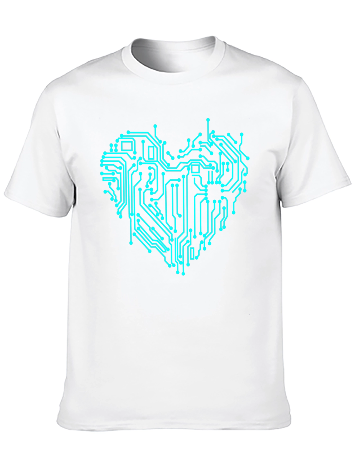 Circuit Board Heart Graphic T-Shirt