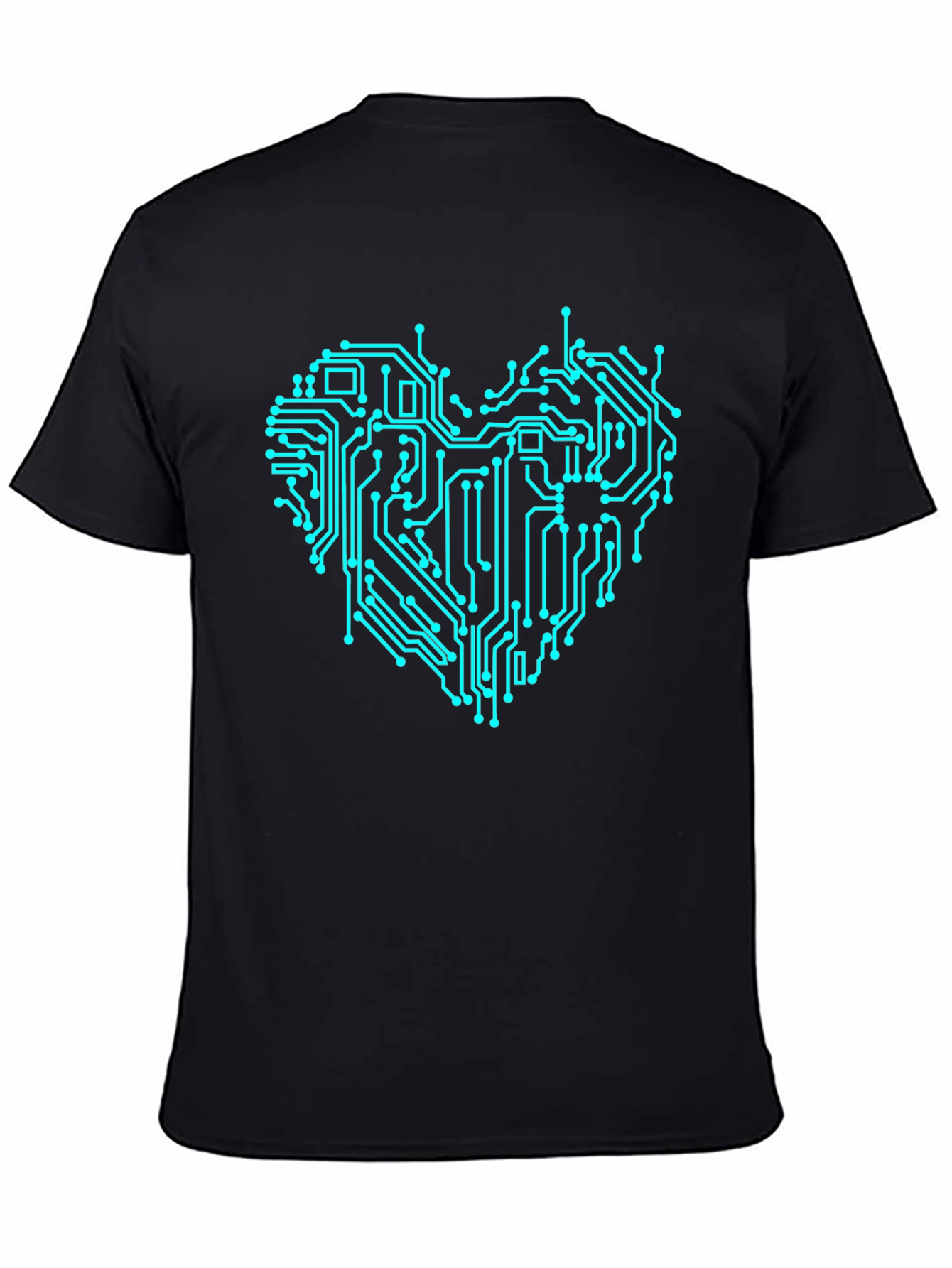 Circuit Board Heart Graphic T-Shirt