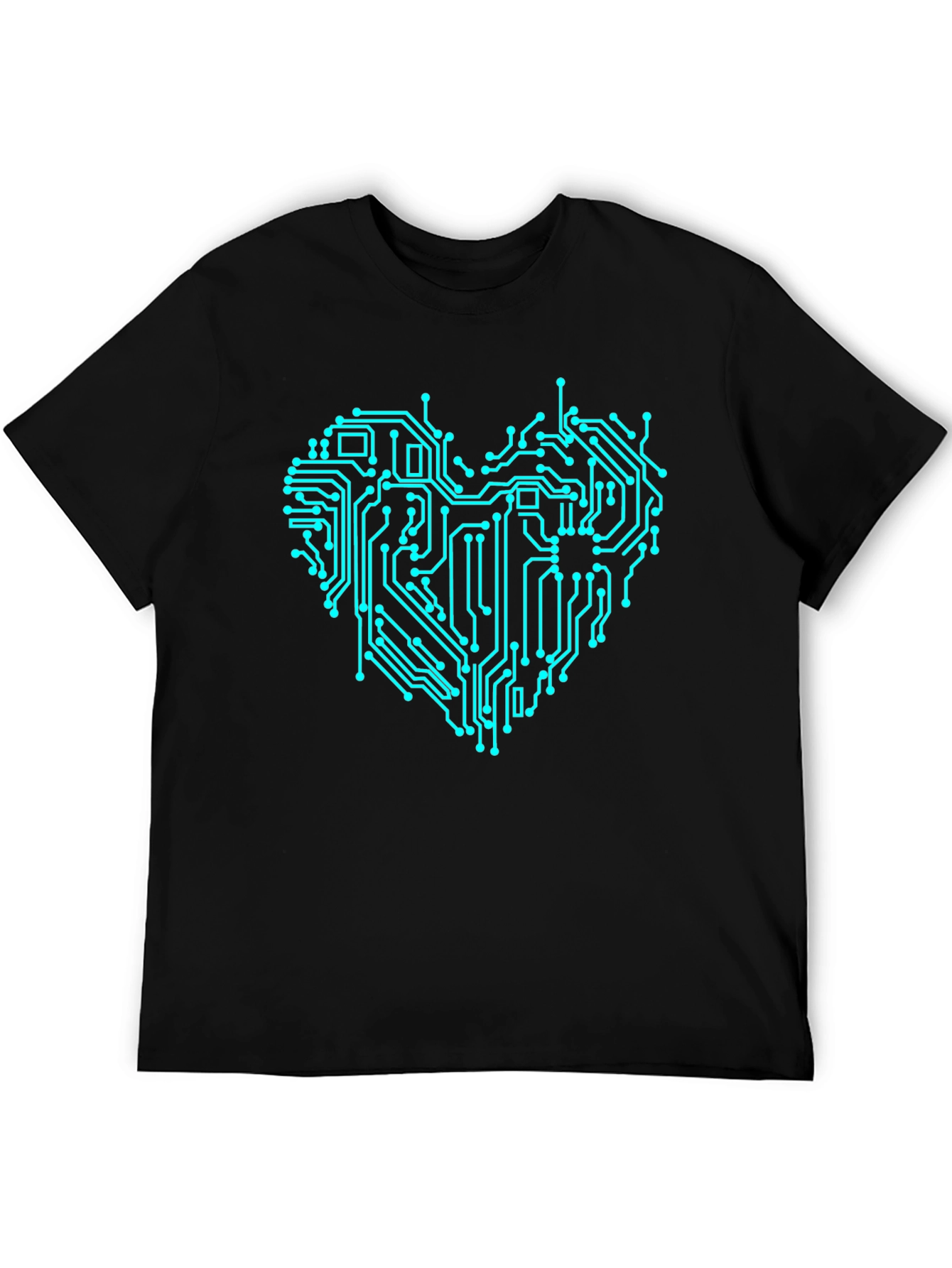 Circuit Board Heart Graphic T-Shirt