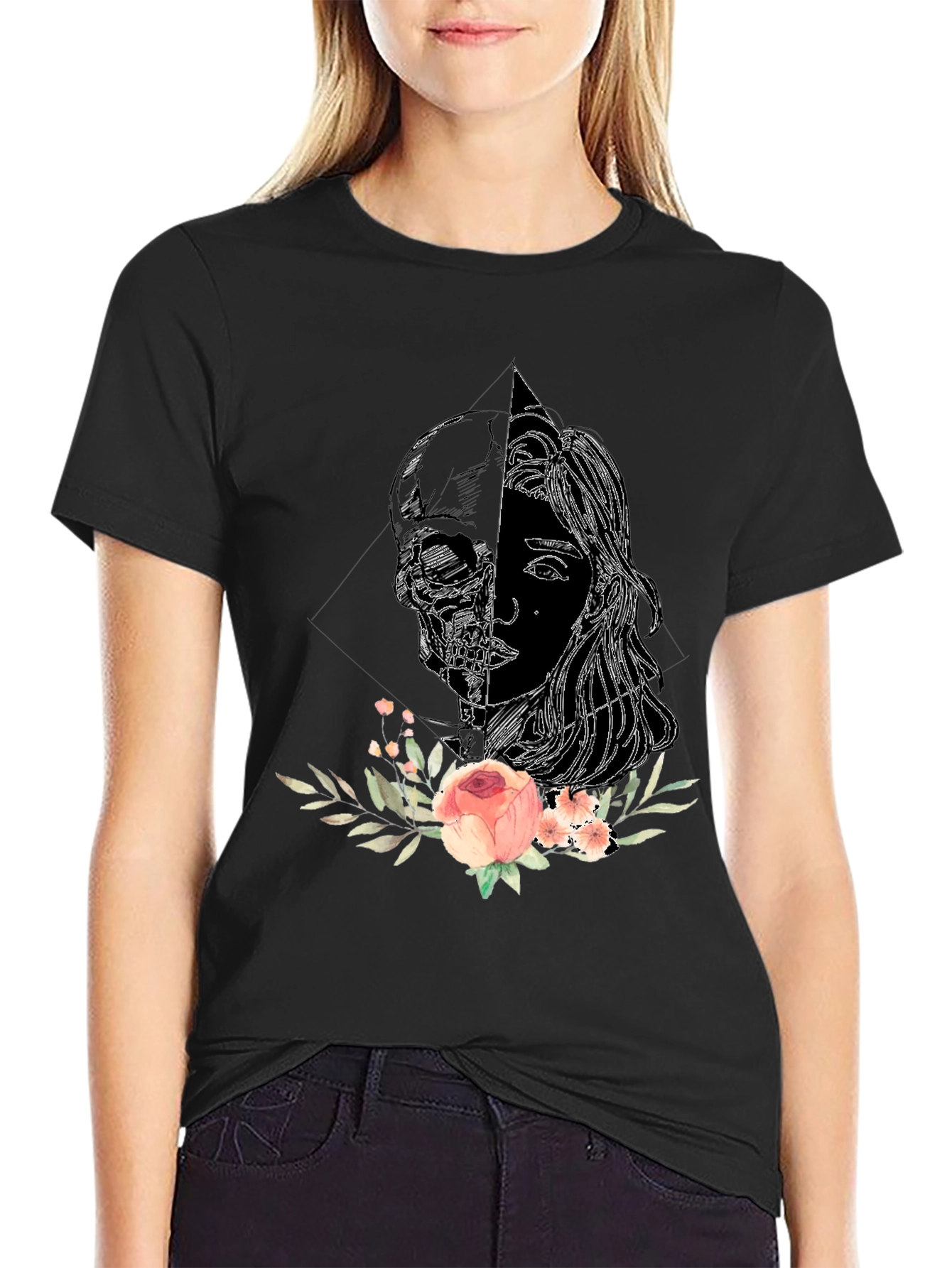 Skull & Rose Graphic Tee - Unisex