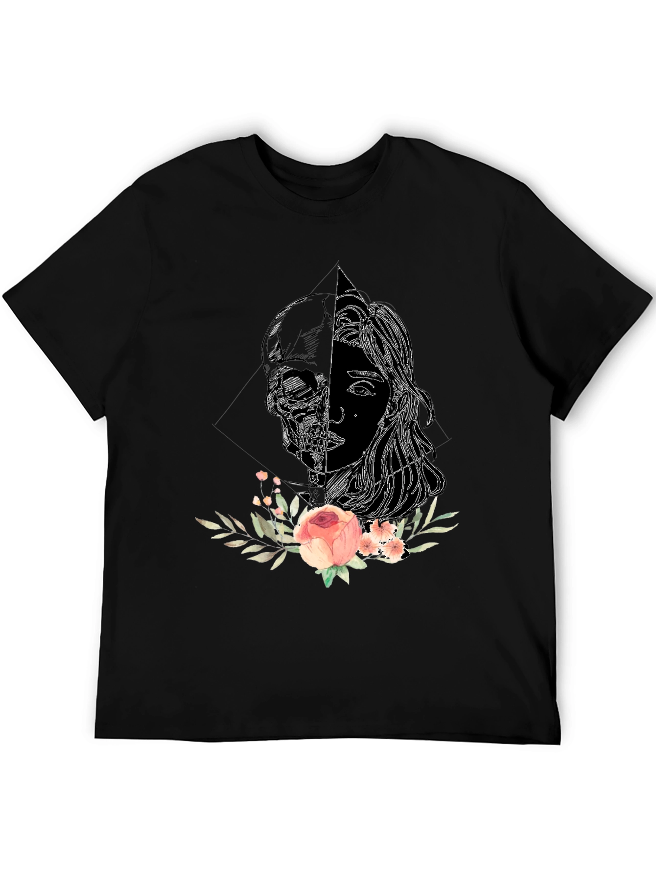 Skull & Rose Graphic Tee - Unisex