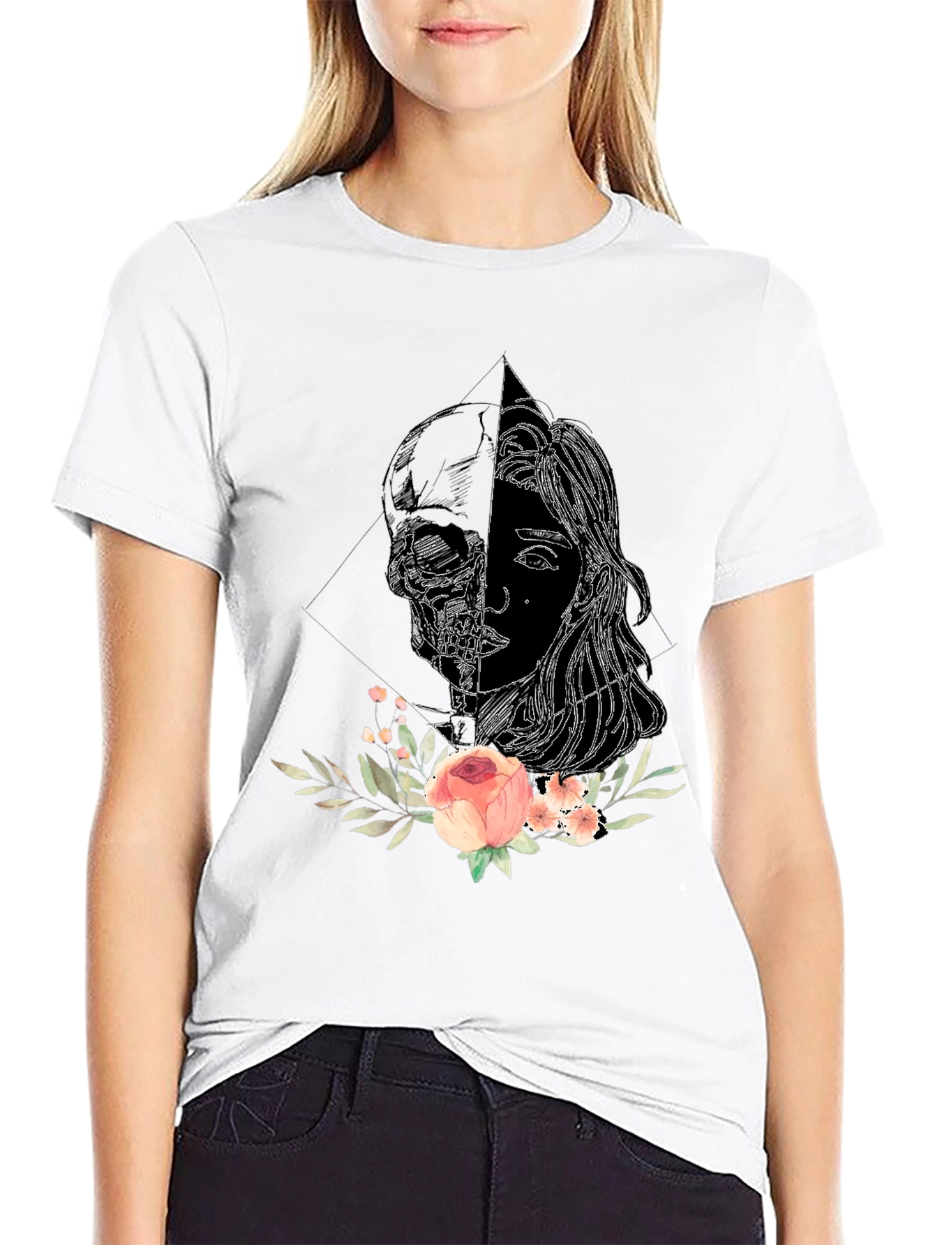 Skull & Rose Graphic Tee - Unisex