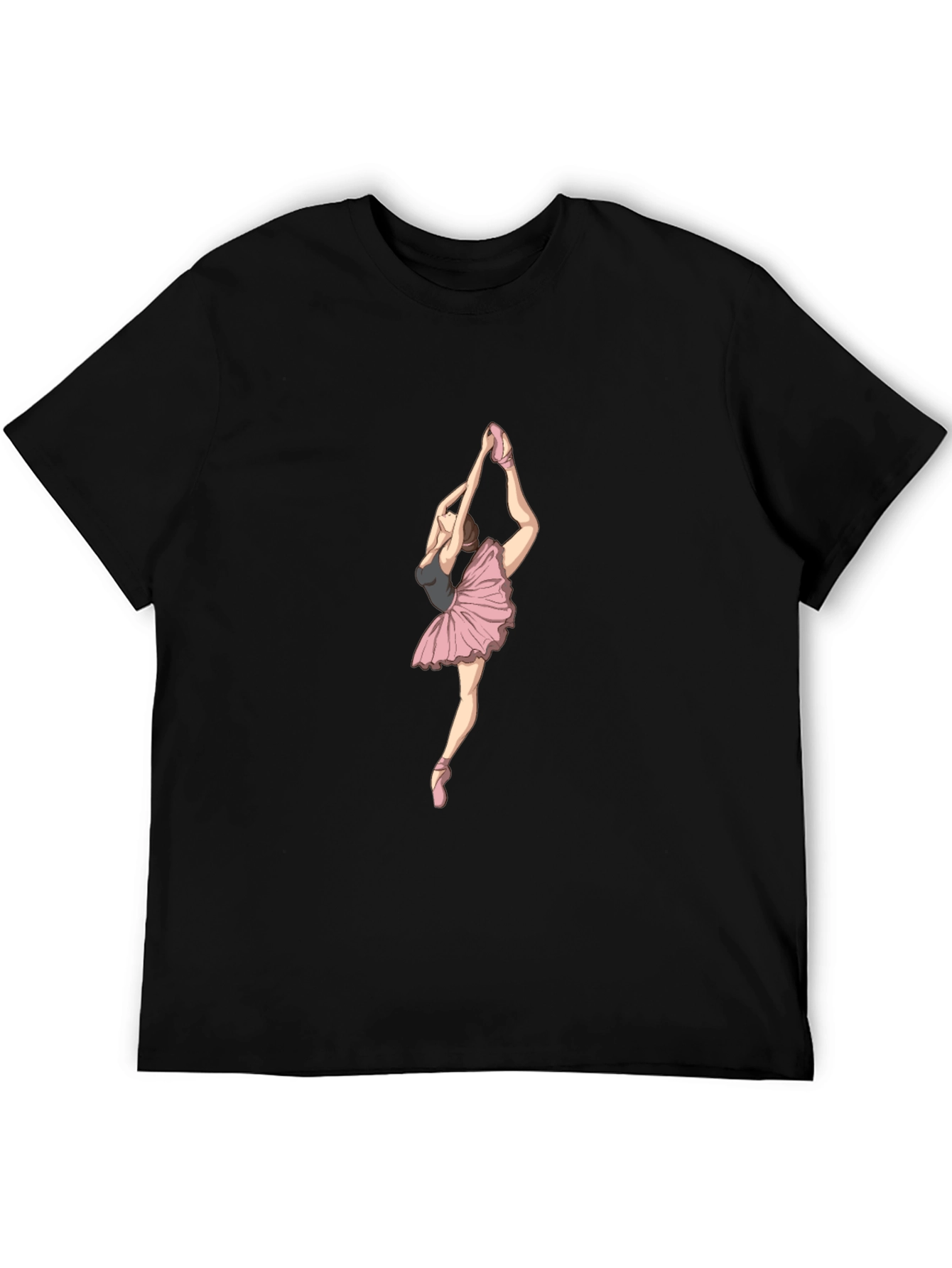 Ballerina Graphic Tee - Black Cotton T-Shirt