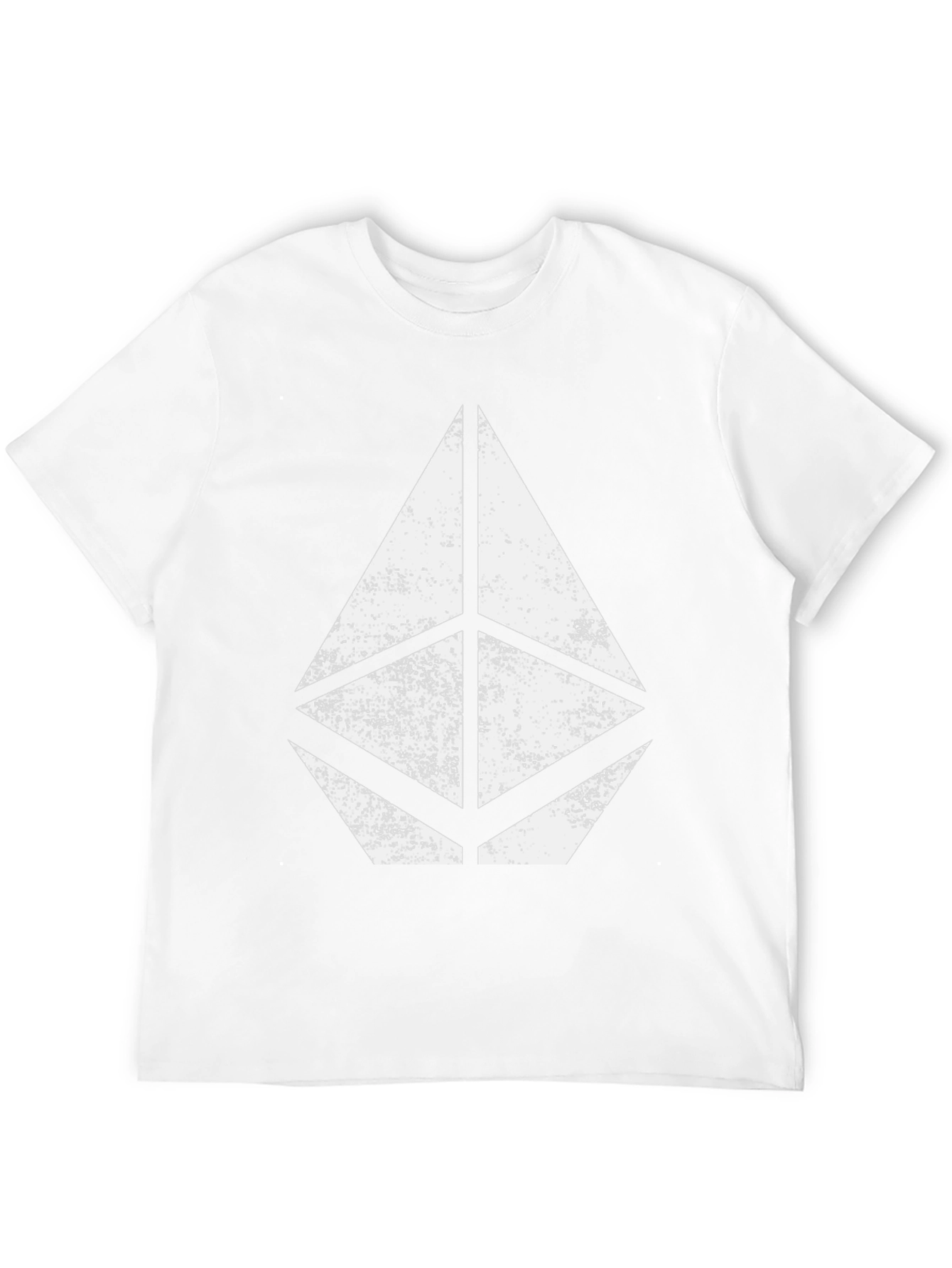 Black T-Shirt with Geometric Print
