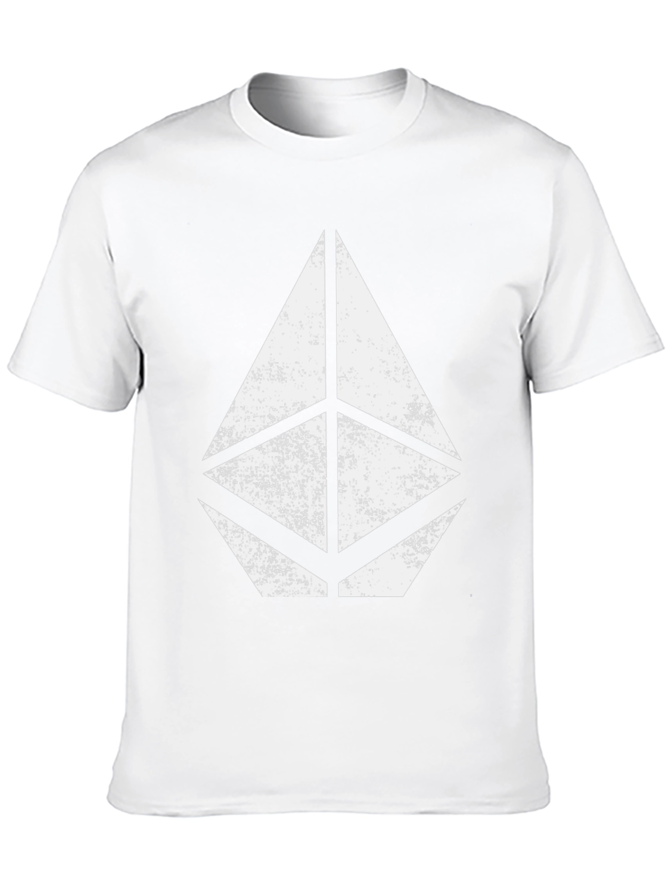 Black T-Shirt with Geometric Print