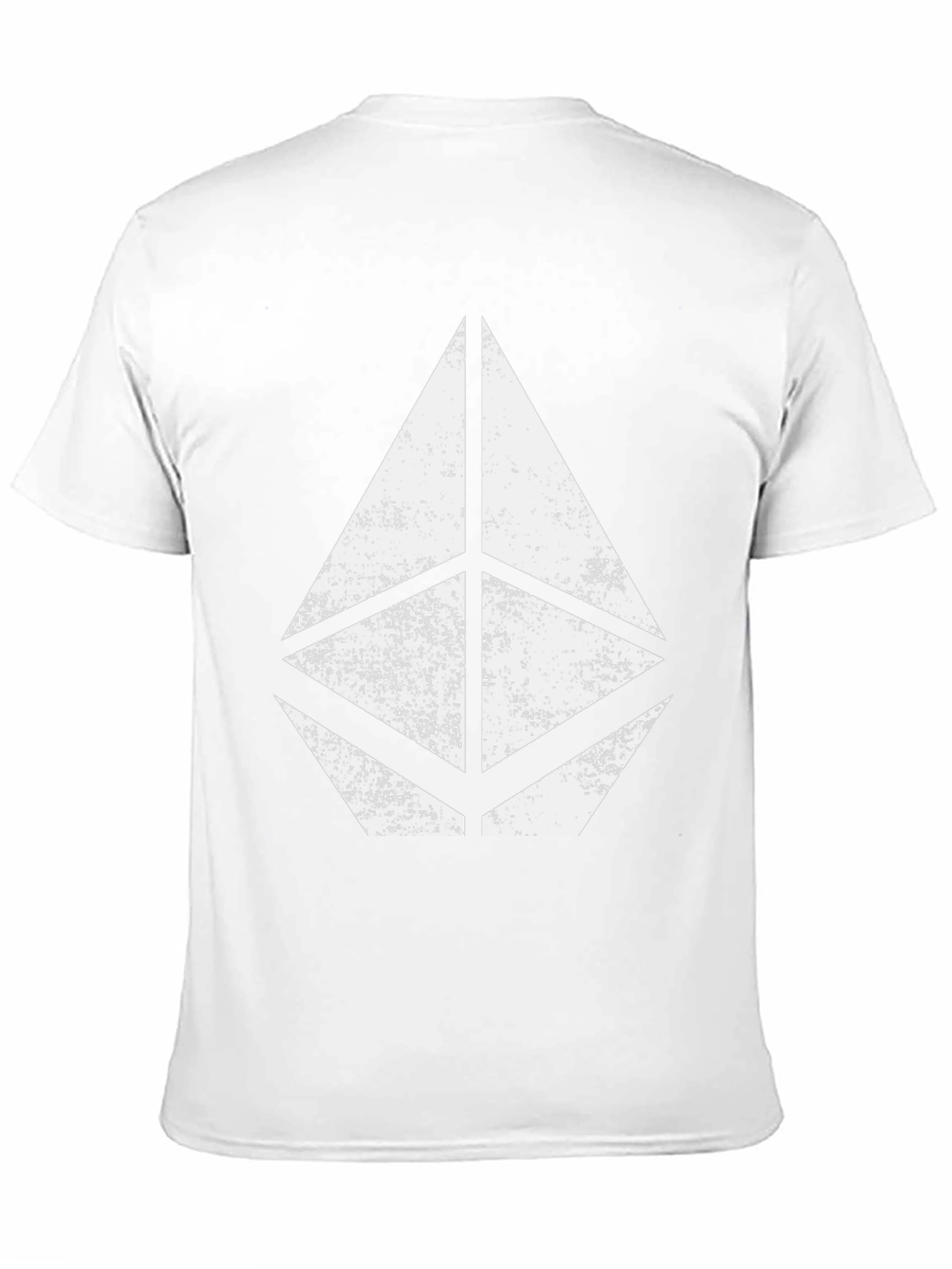 Black T-Shirt with Geometric Print