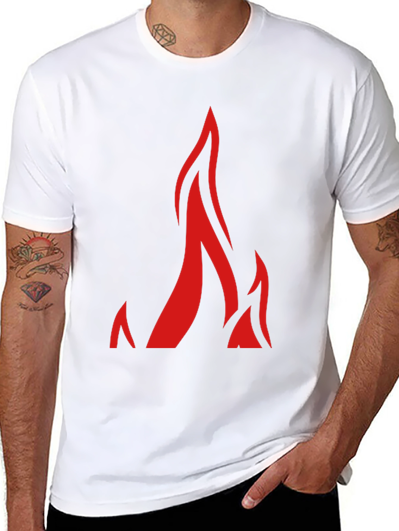 Flame Graphic Black T-Shirt - Bold Style