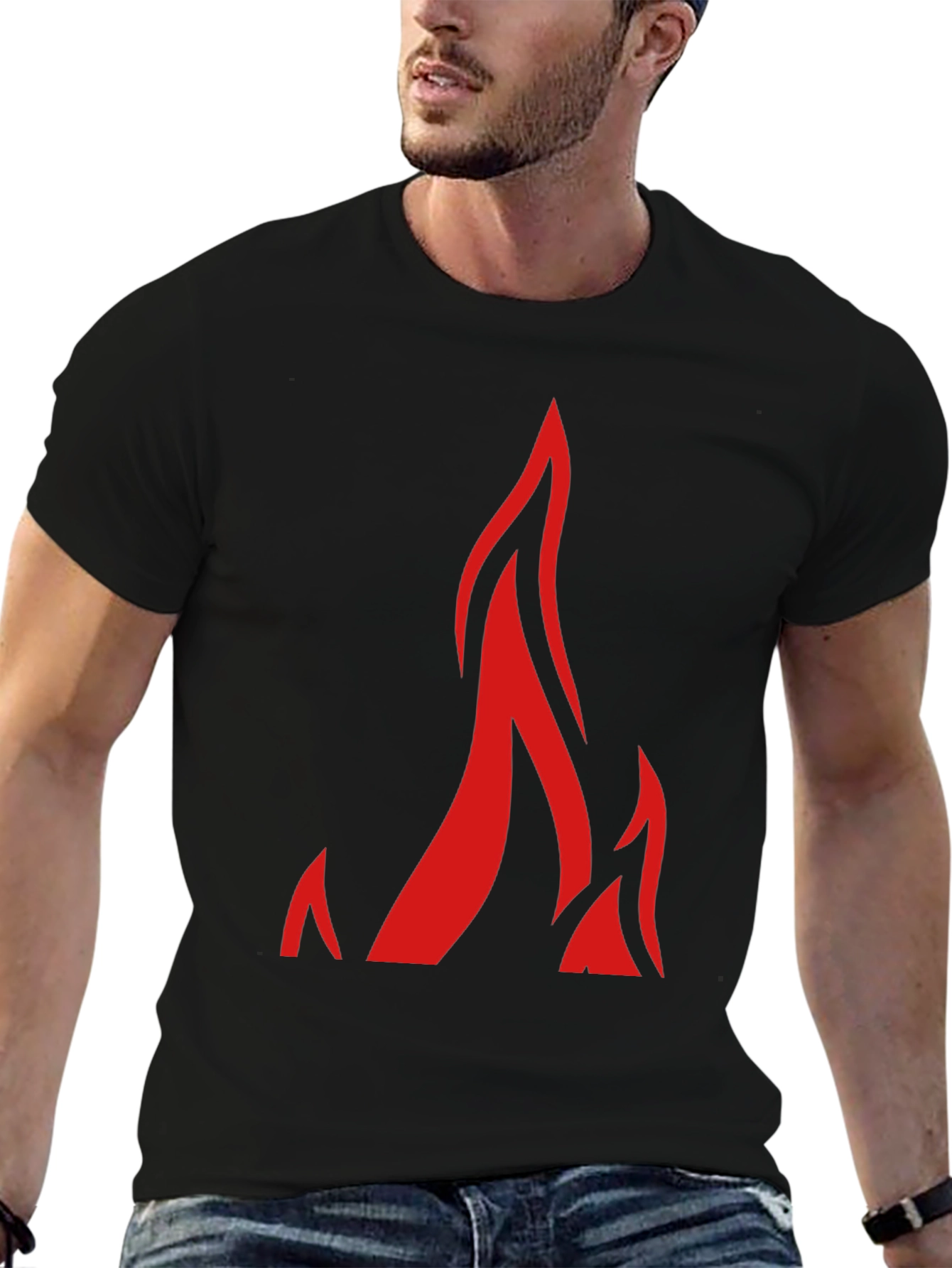 Flame Graphic Black T-Shirt - Bold Style