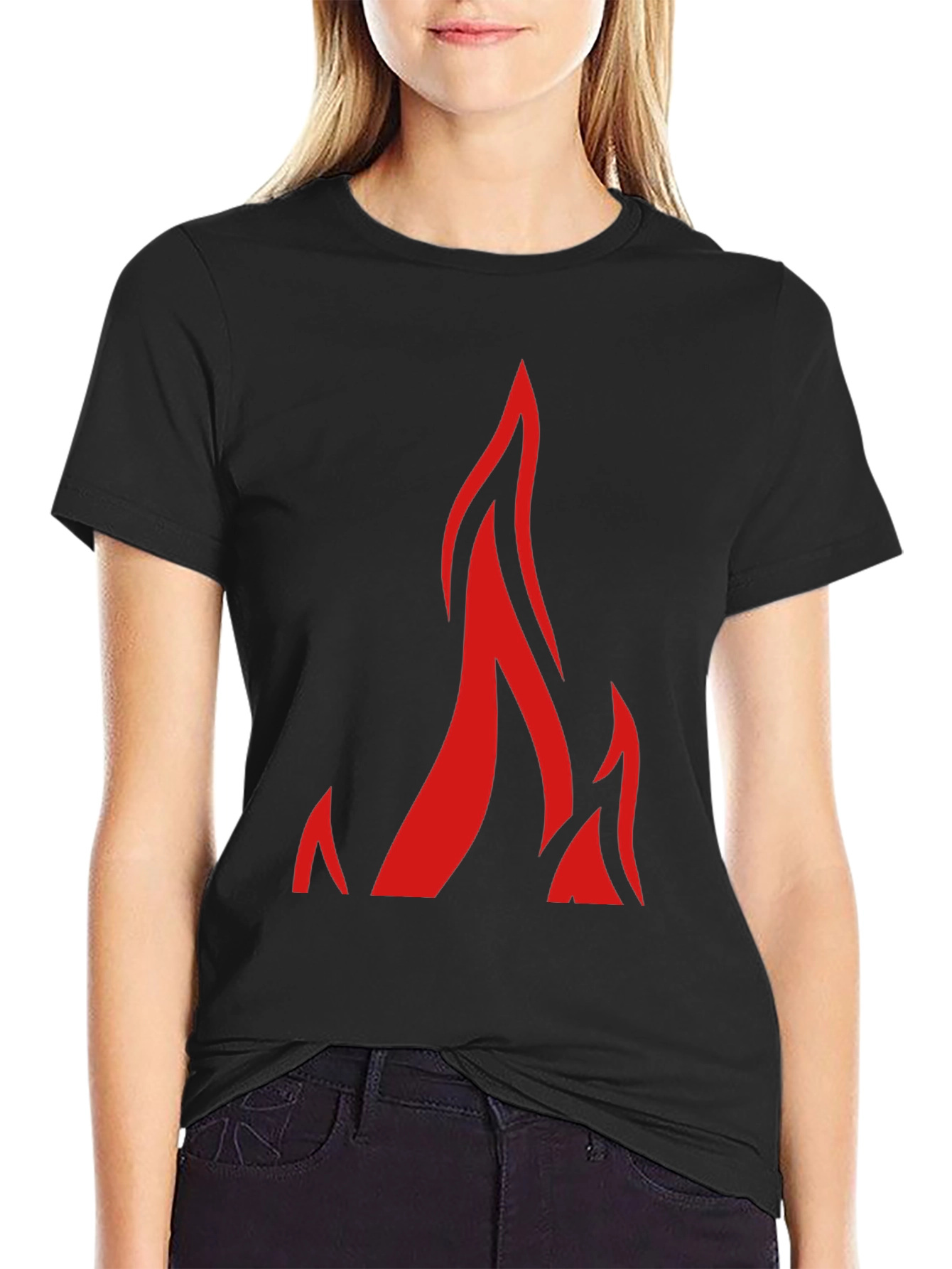 Flame Graphic Black T-Shirt - Bold Style