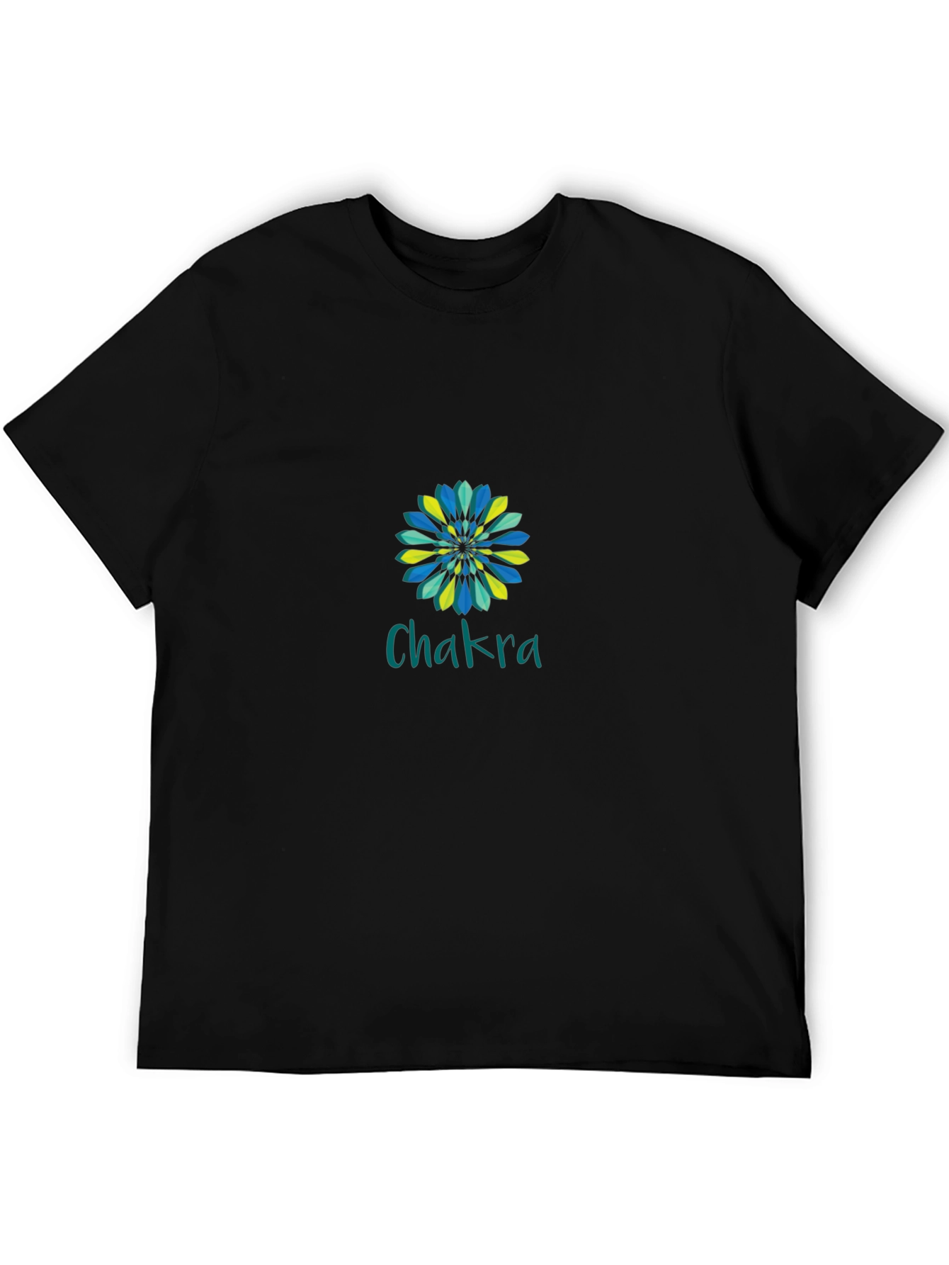 Chakra Floral Graphic T-Shirt - Black