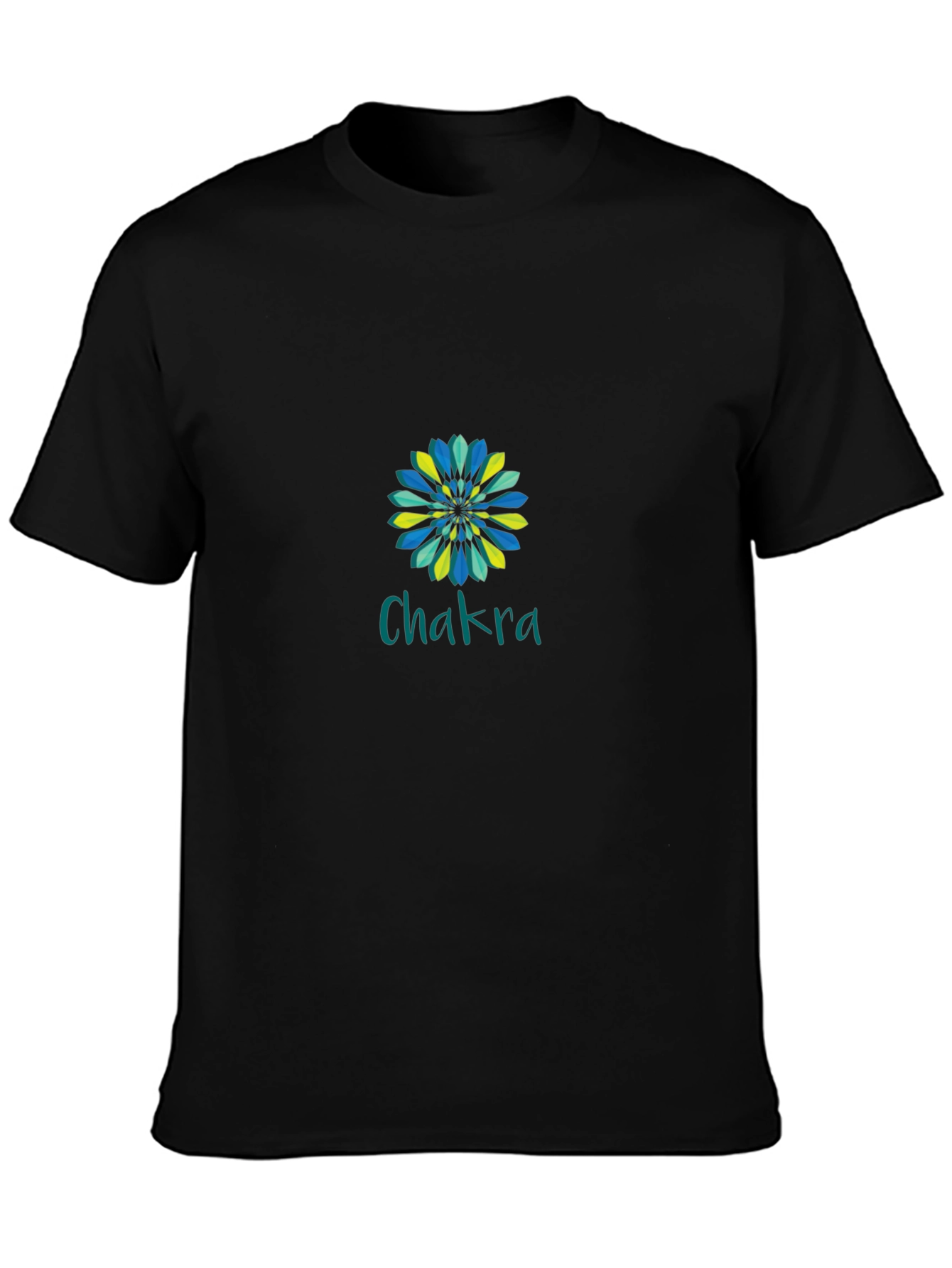 Chakra Floral Graphic T-Shirt - Black
