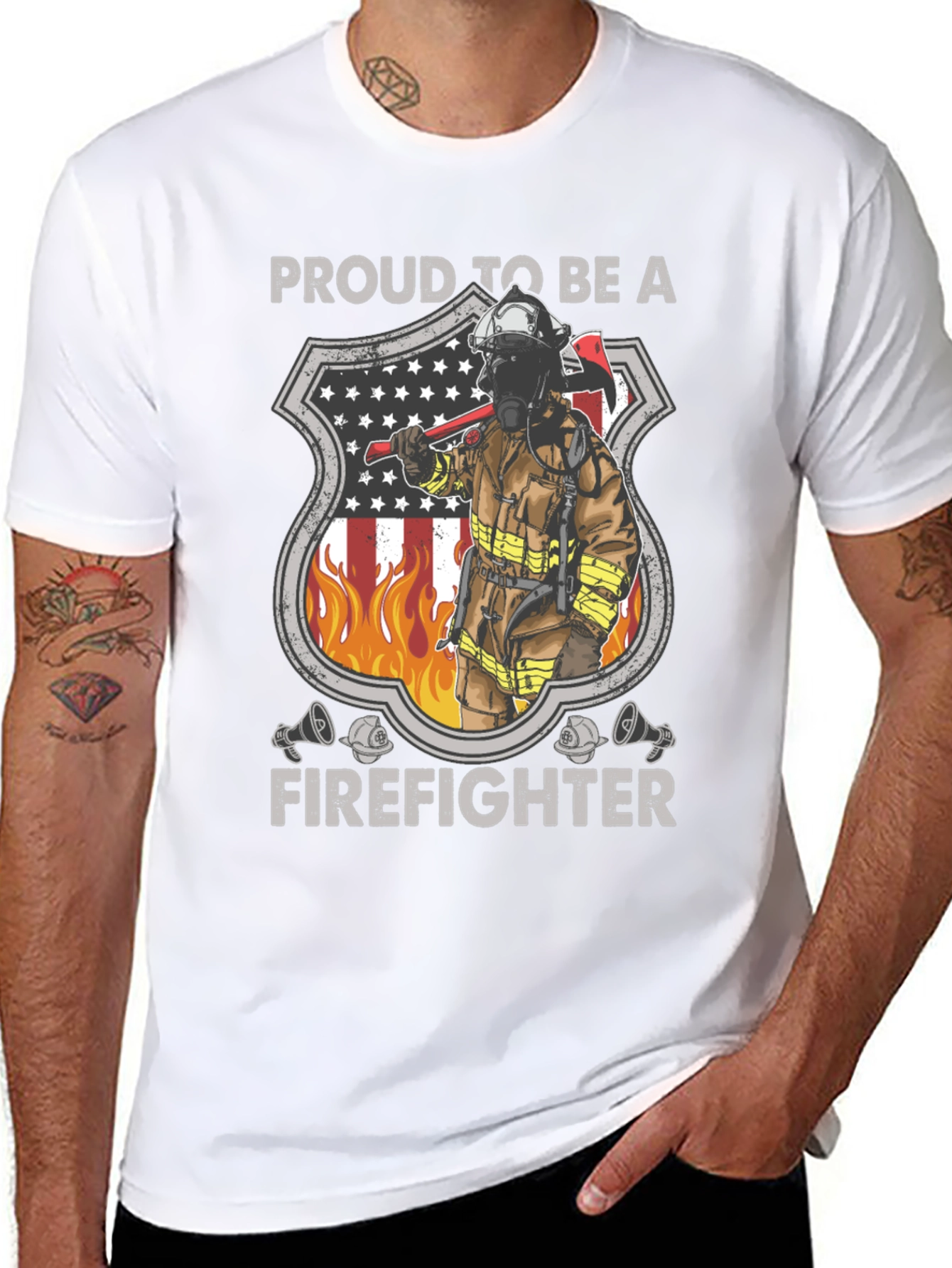 Proud Firefighter Graphic Tee