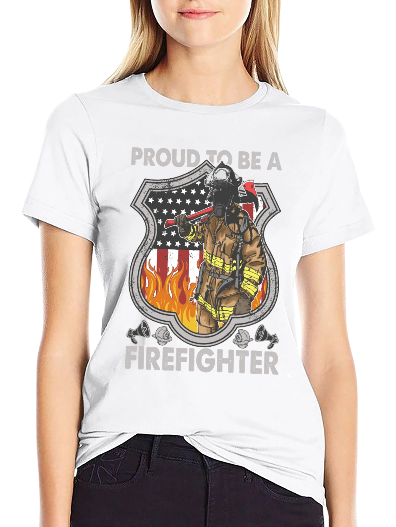 Proud Firefighter Graphic Tee