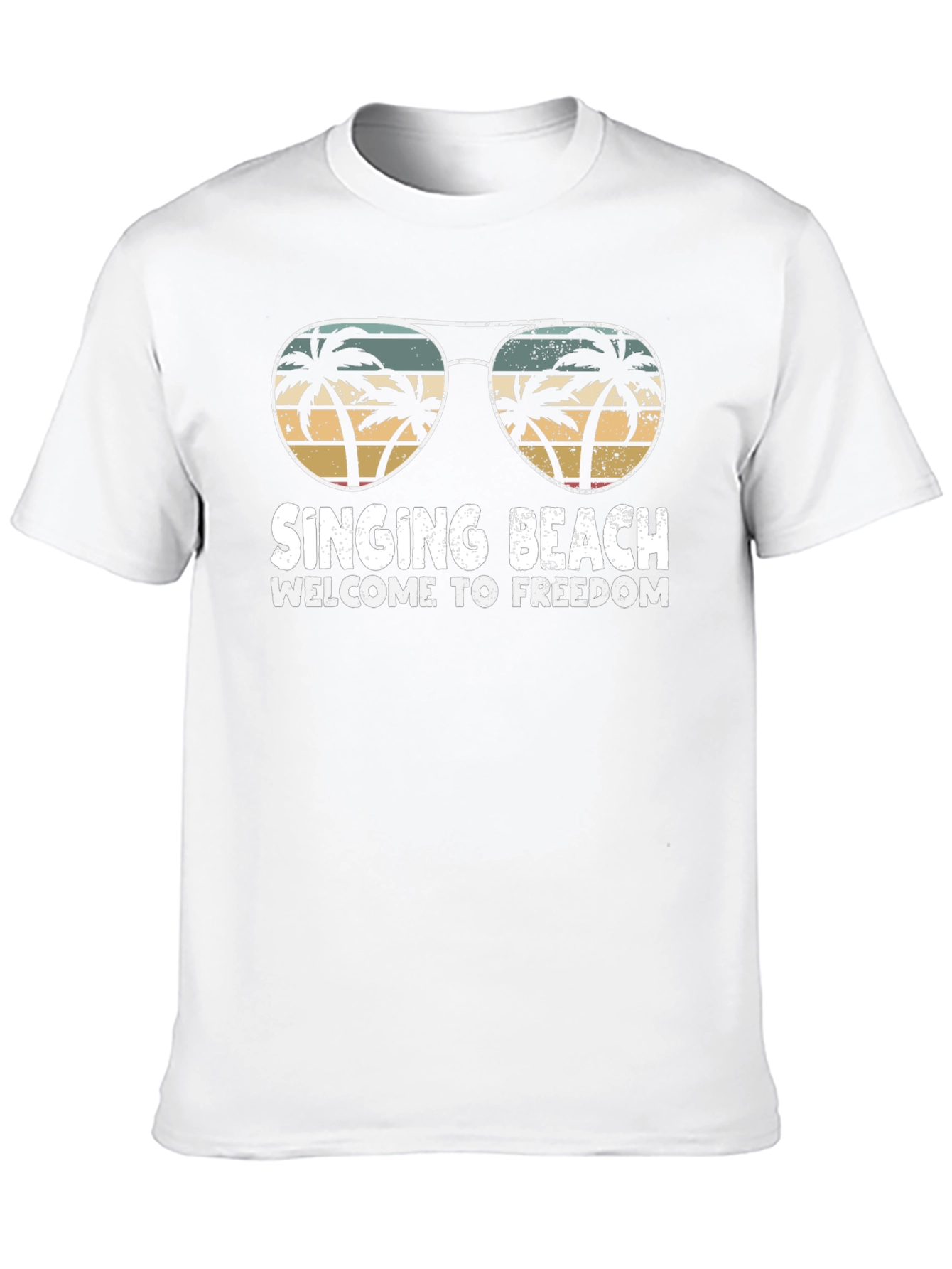 Singing Beach Graphic Tee - Welcome to Freedom T-Shirt