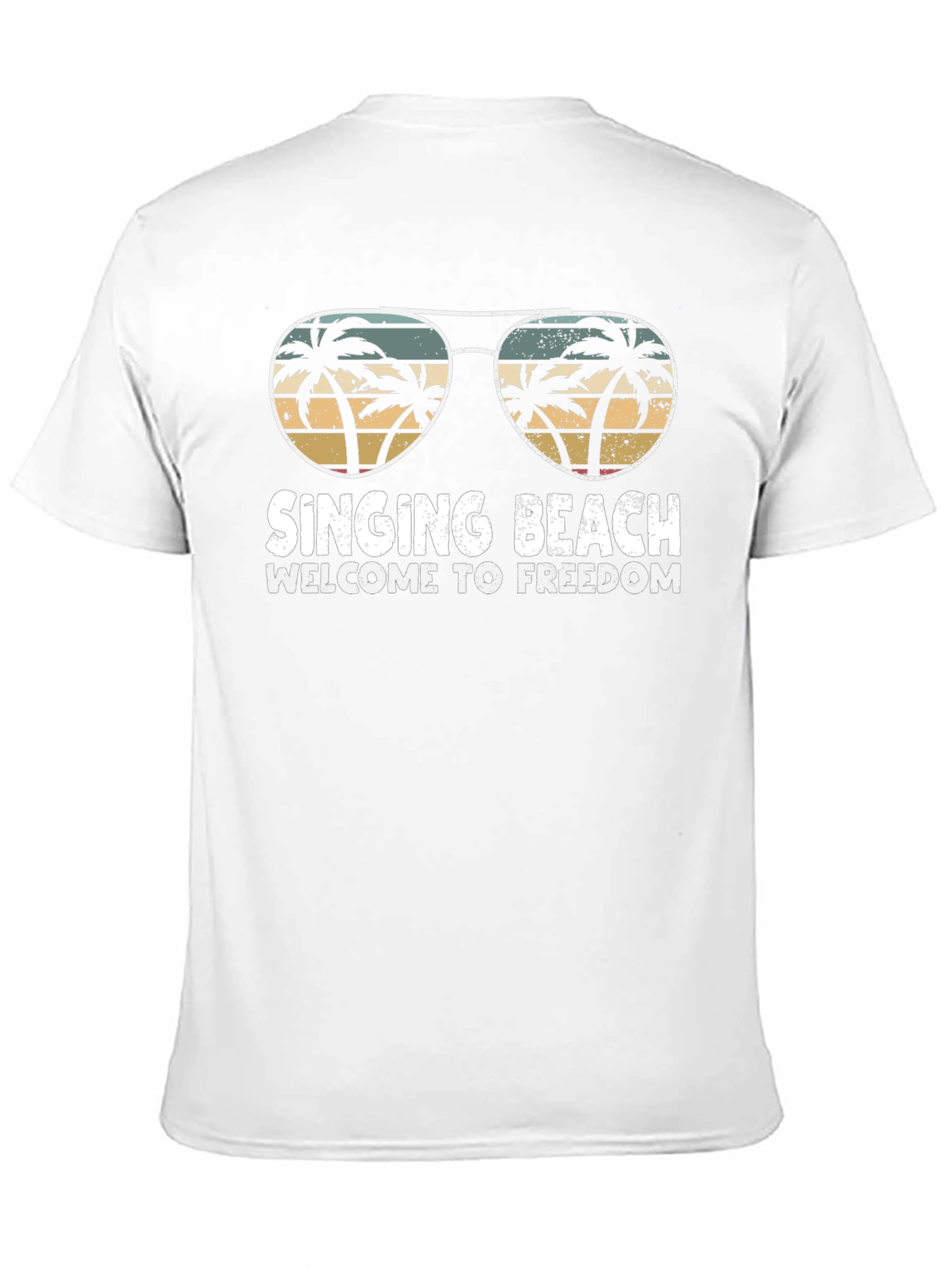 Singing Beach Graphic Tee - Welcome to Freedom T-Shirt