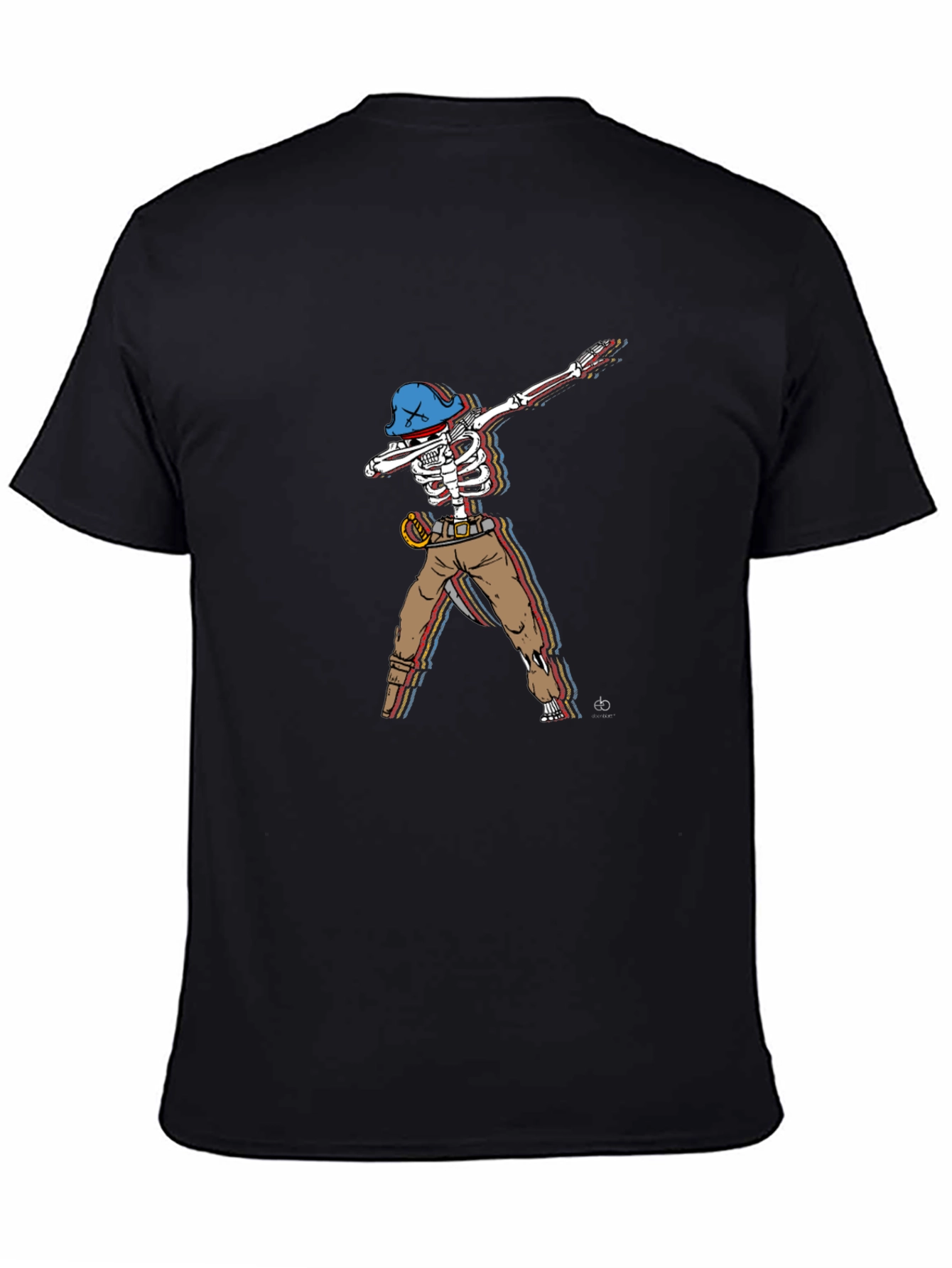 Dabbing Pirate Skeleton Graphic Tee