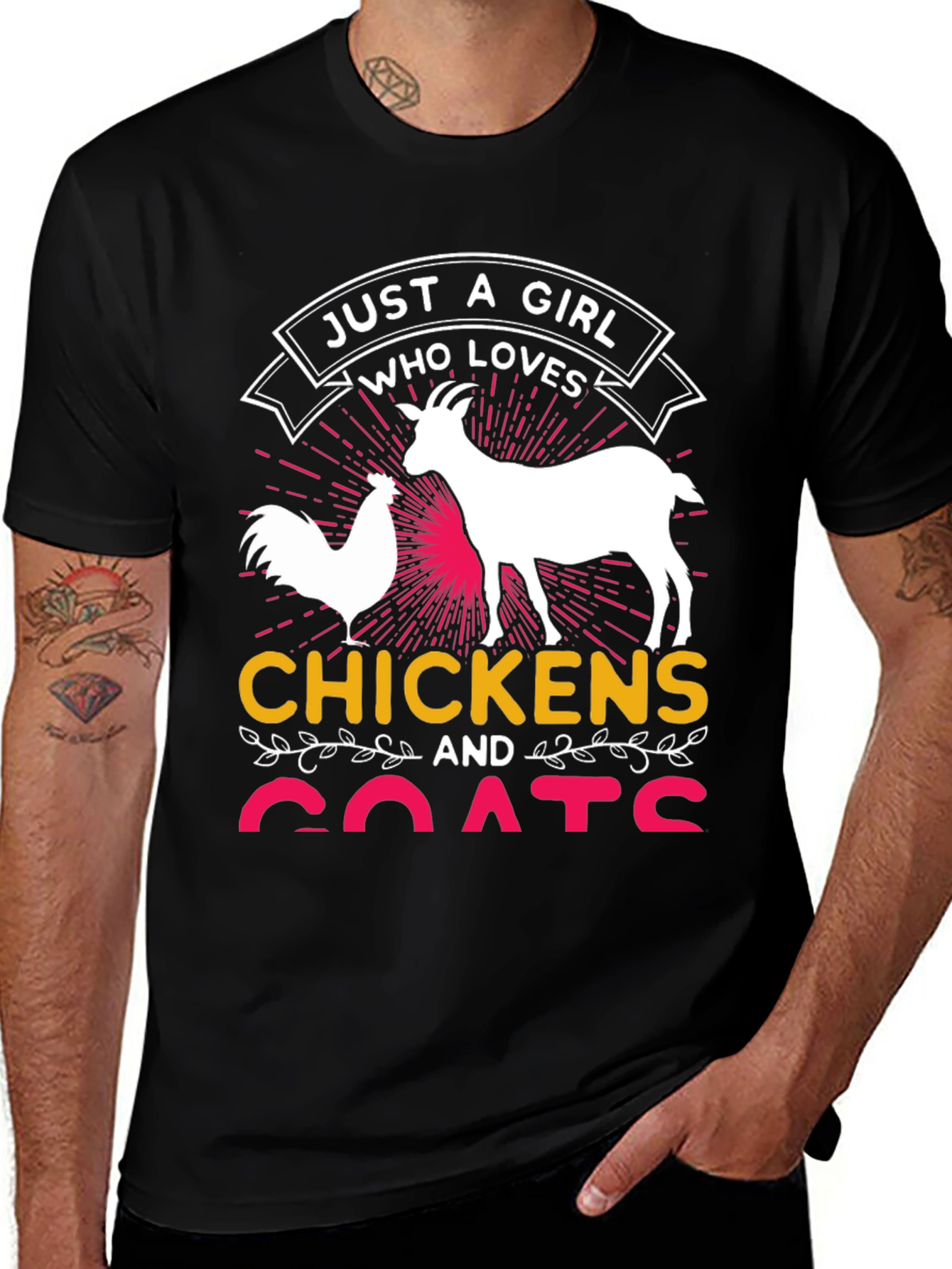 Just a Girl Who Loves Chickens and Goats T-Shirt
