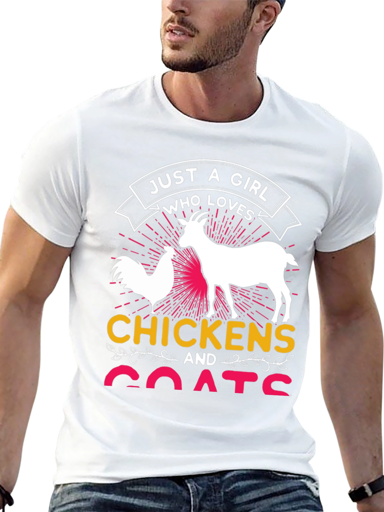 Just a Girl Who Loves Chickens and Goats T-Shirt