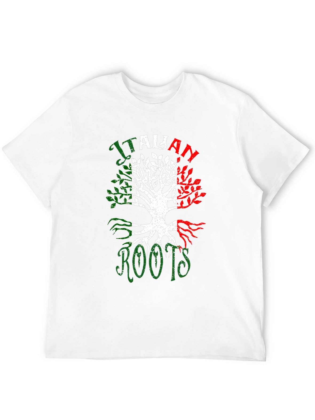 Italian Roots Graphic Tee - Black Crew Neck T-Shirt