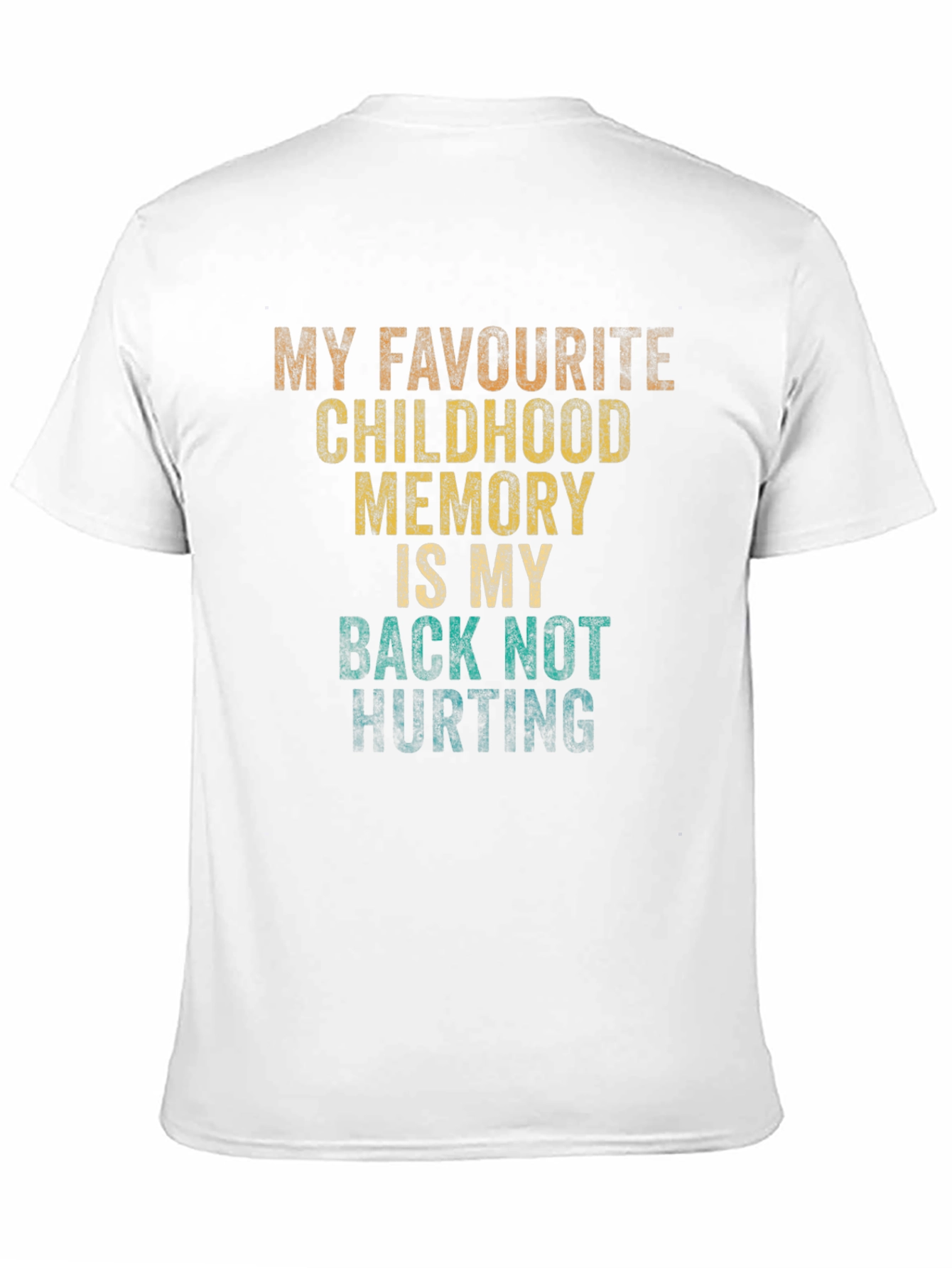Funny Retro Childhood Back Pain T-Shirt