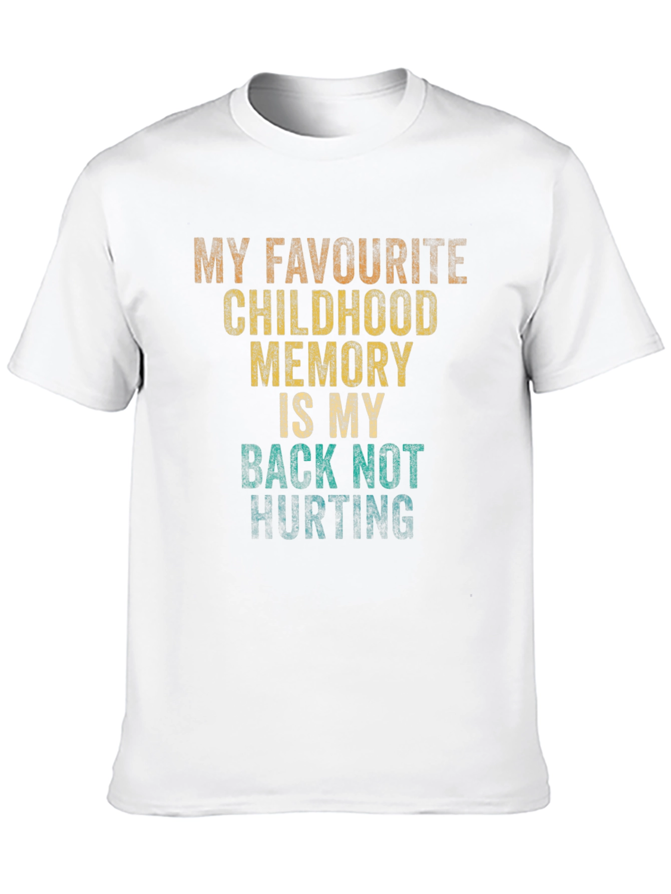 Funny Retro Childhood Back Pain T-Shirt