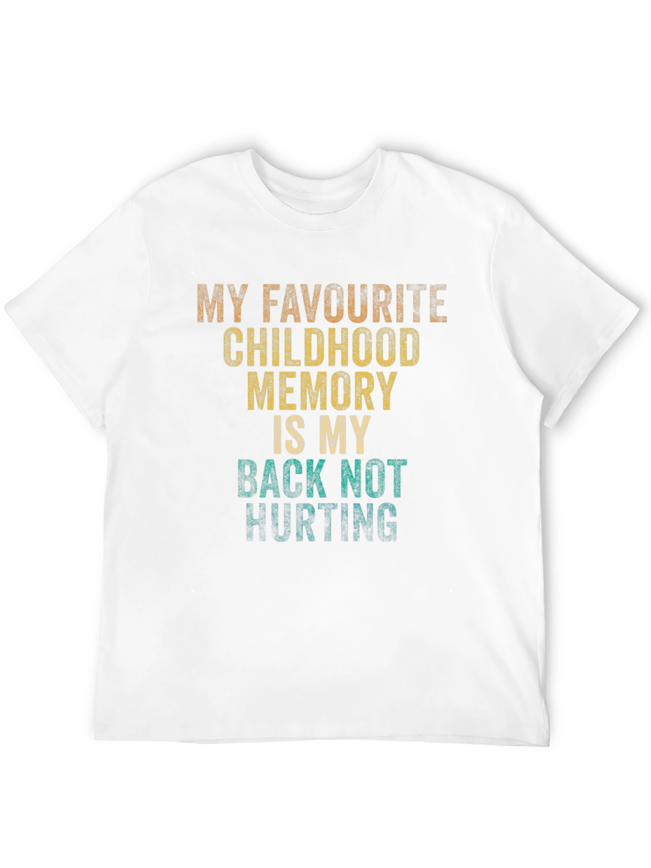 Funny Retro Childhood Back Pain T-Shirt