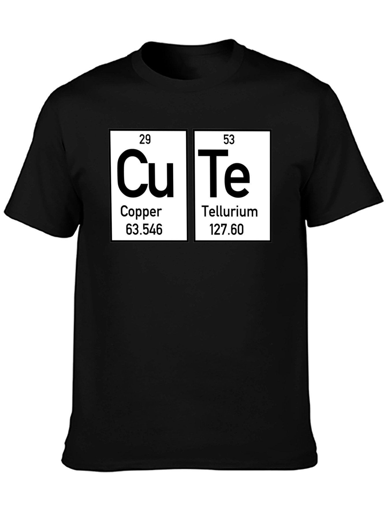 Cute Periodic Table Elements Black T-Shirt