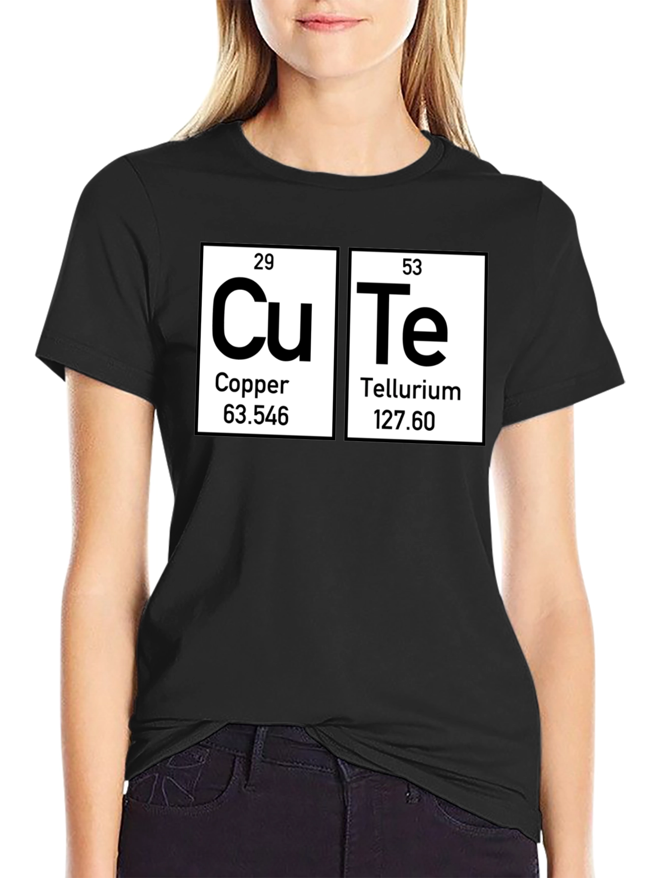 Cute Periodic Table Elements Black T-Shirt