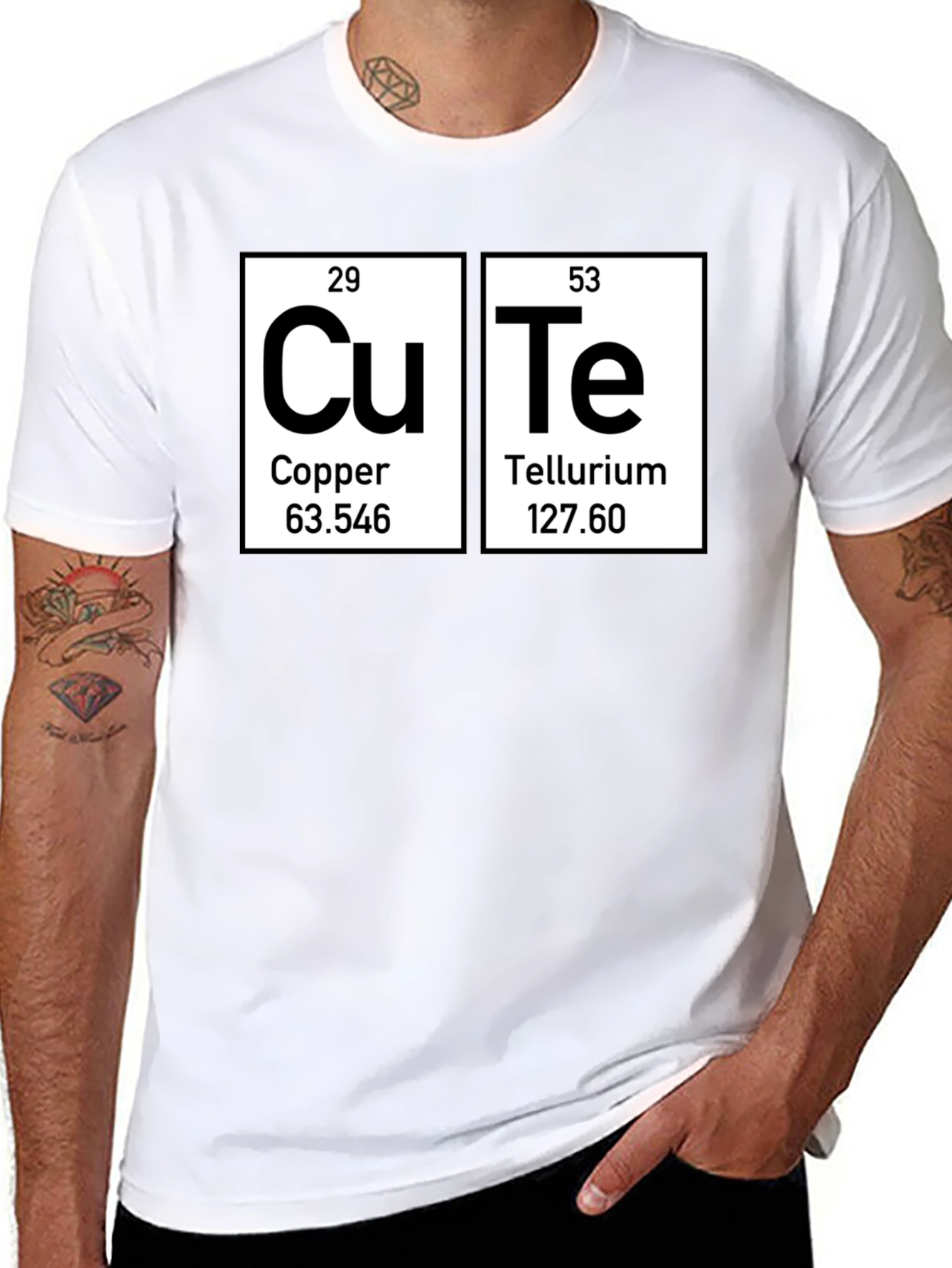 Cute Periodic Table Elements Black T-Shirt