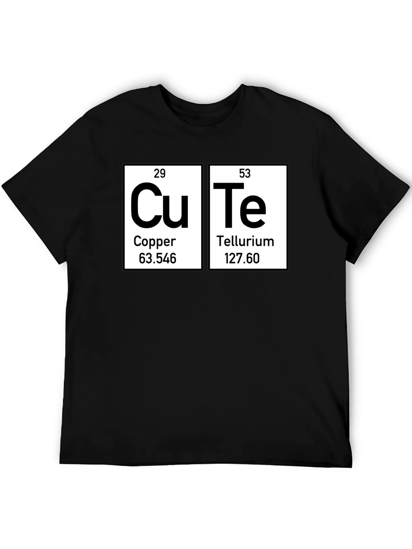 Cute Periodic Table Elements Black T-Shirt