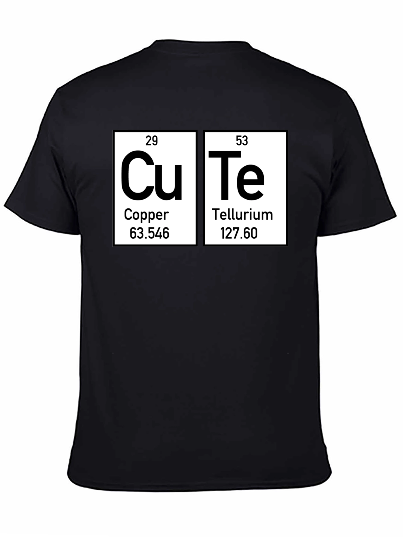 Cute Periodic Table Elements Black T-Shirt
