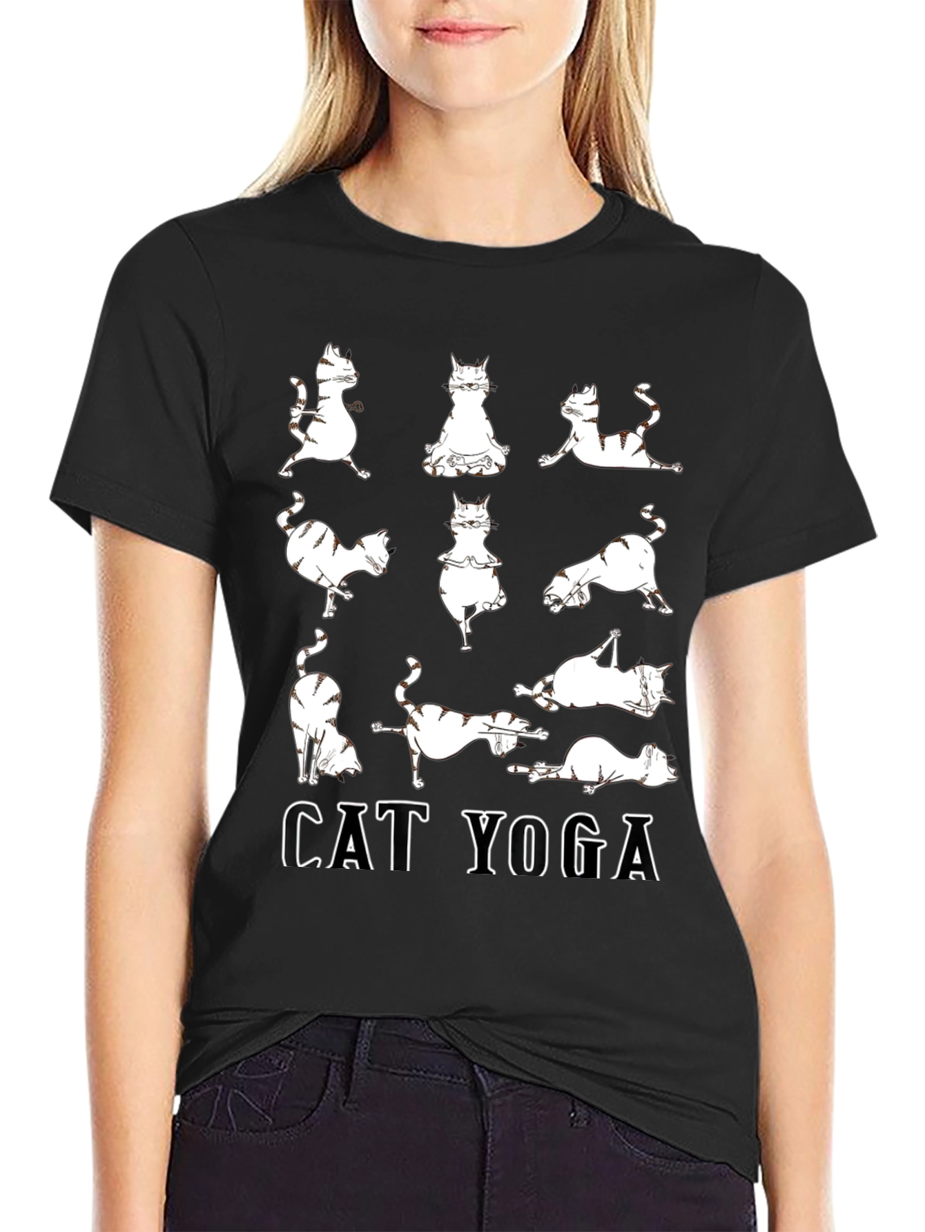 Cat Yoga T-Shirt - Relaxed Fit