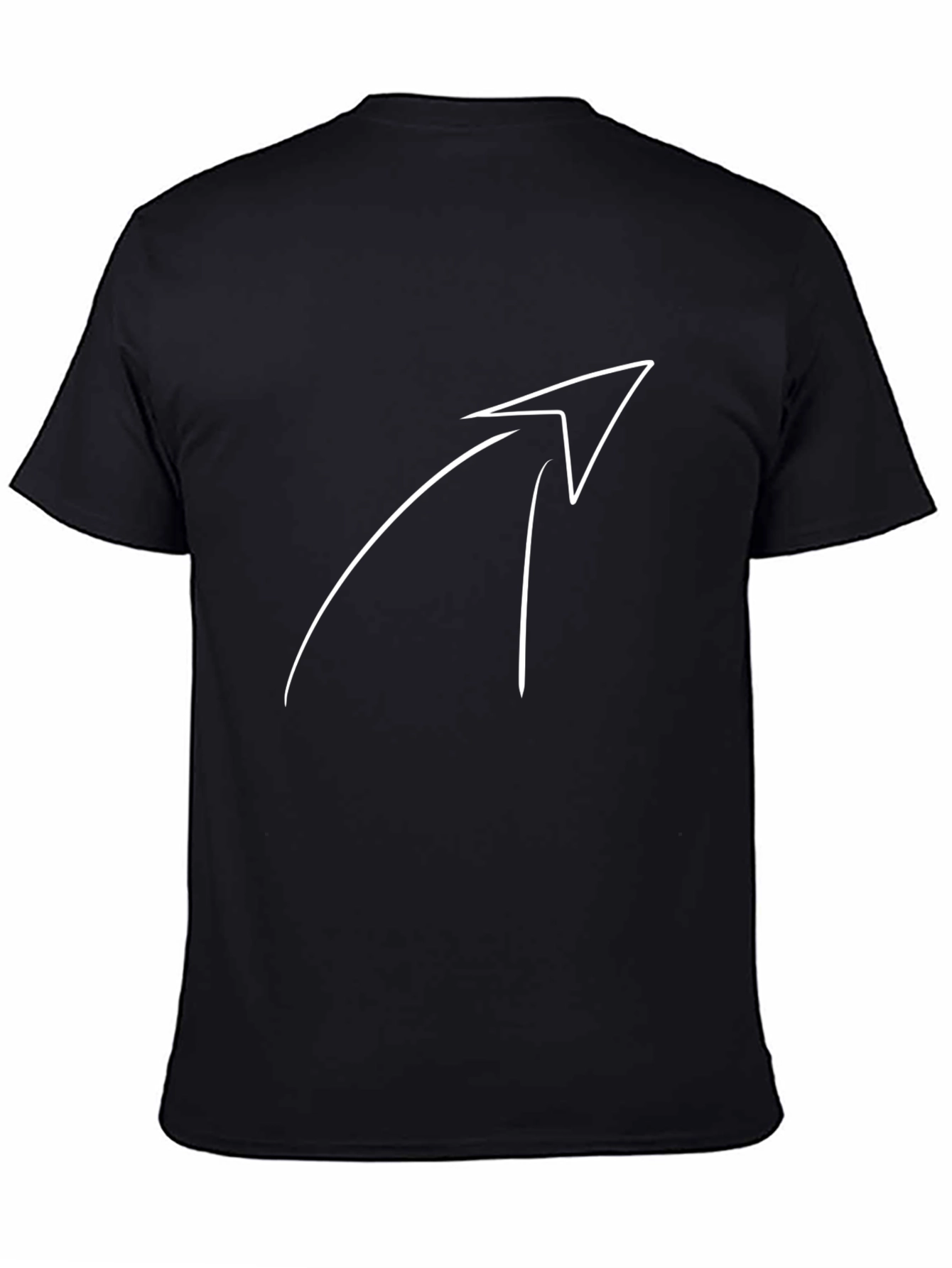 Mens Black T-Shirt with Arrow Design