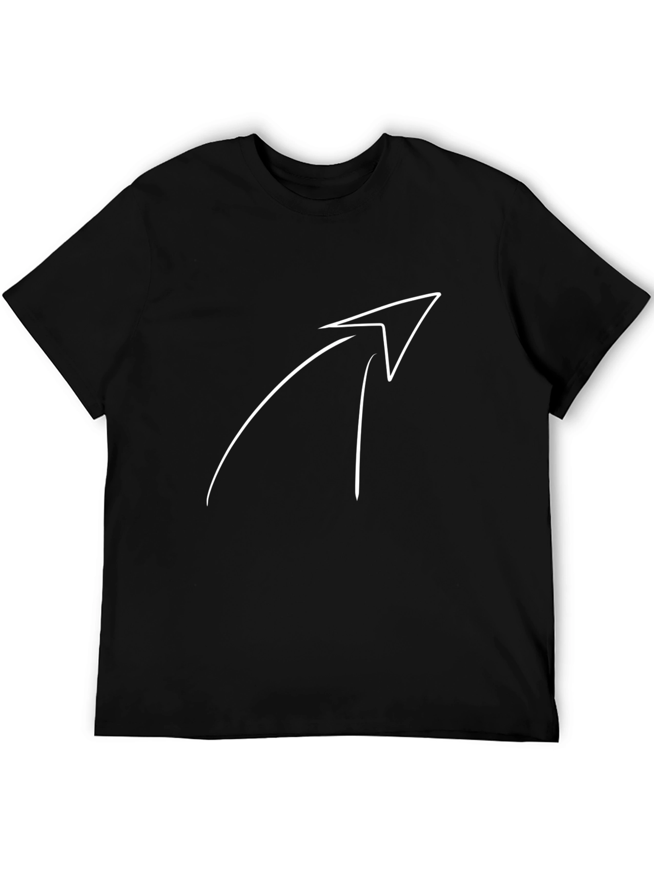 Mens Black T-Shirt with Arrow Design