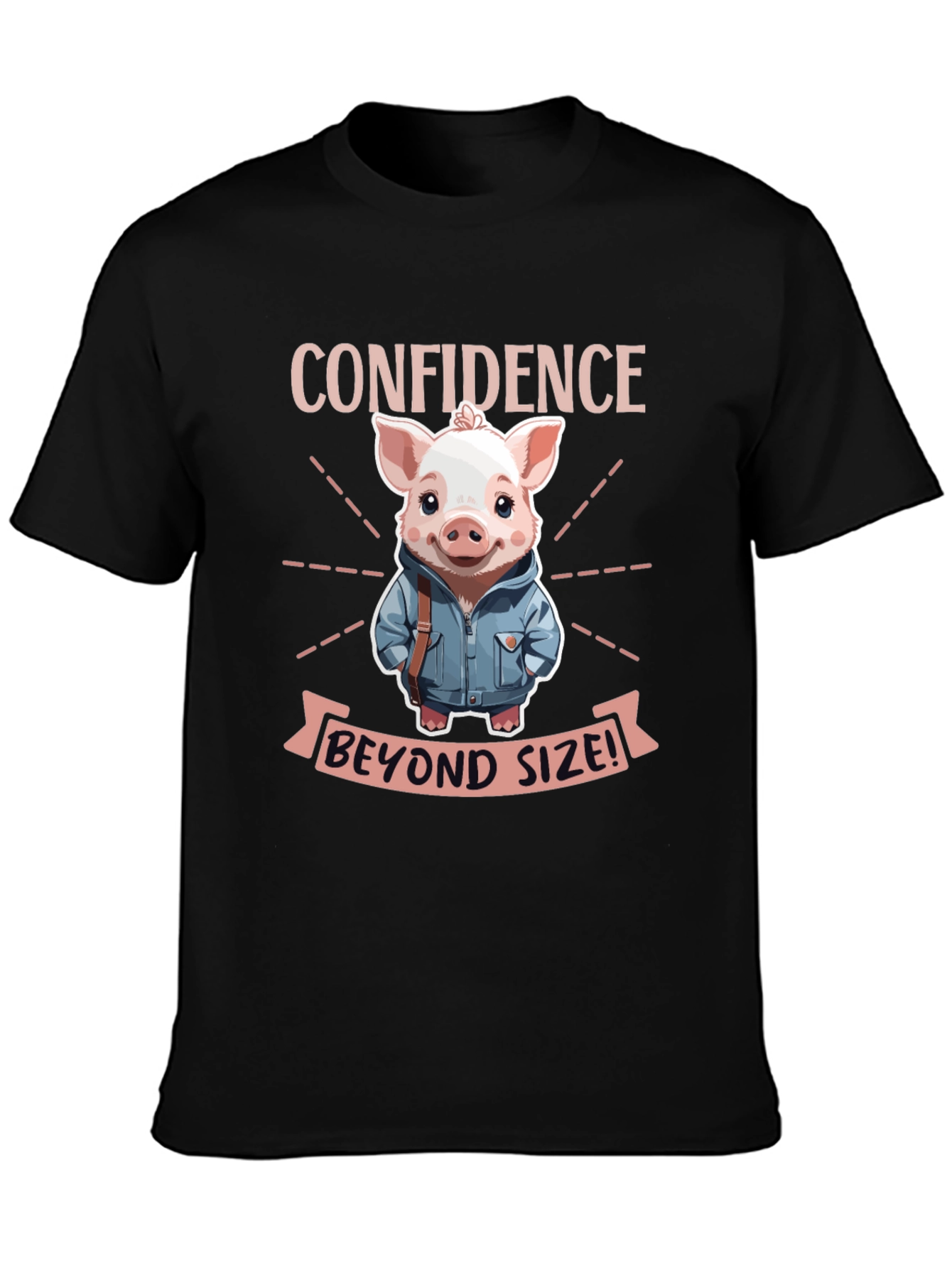 Confidence Beyond Size Pig Graphic Tee