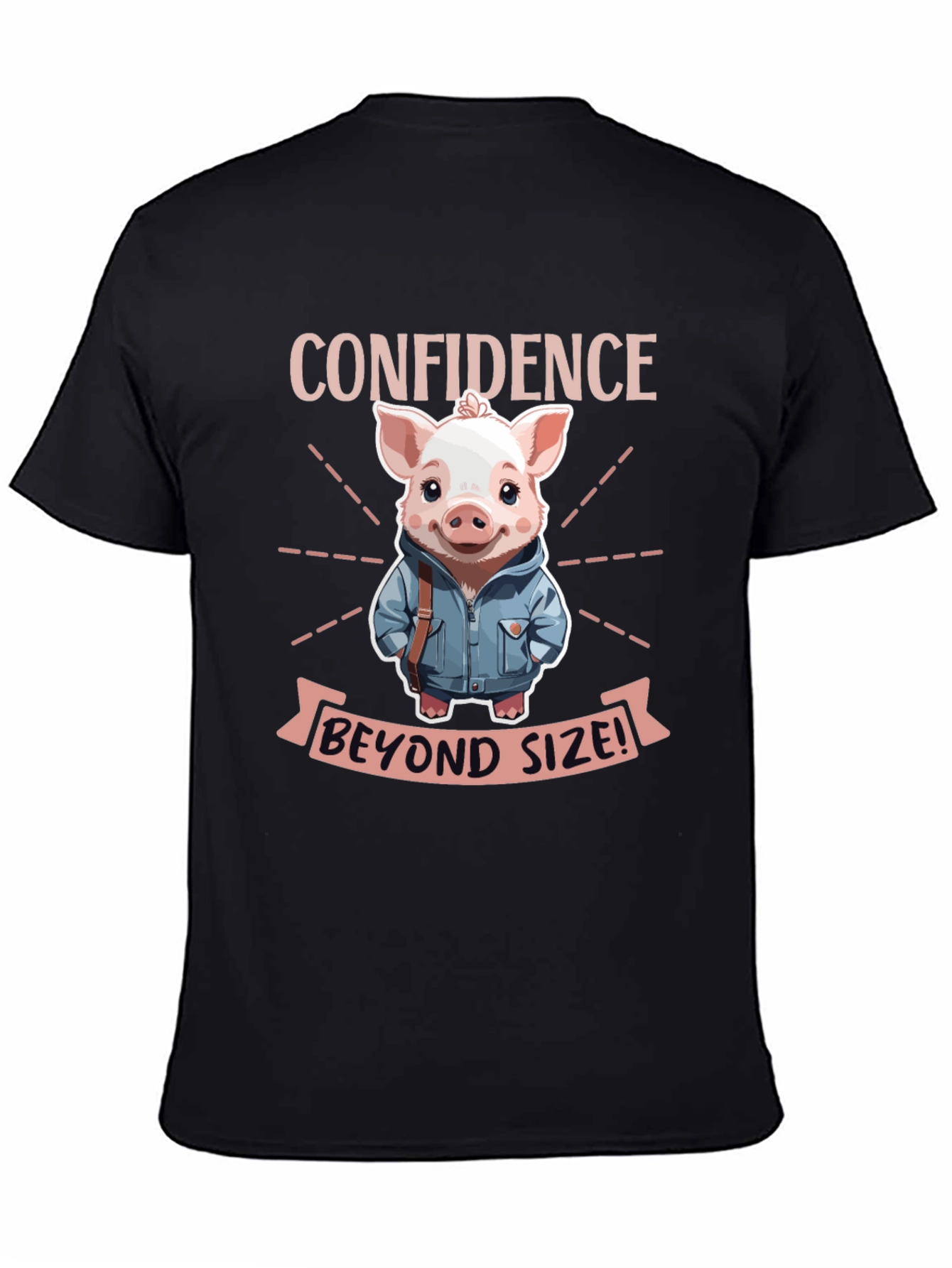 Confidence Beyond Size Pig Graphic Tee
