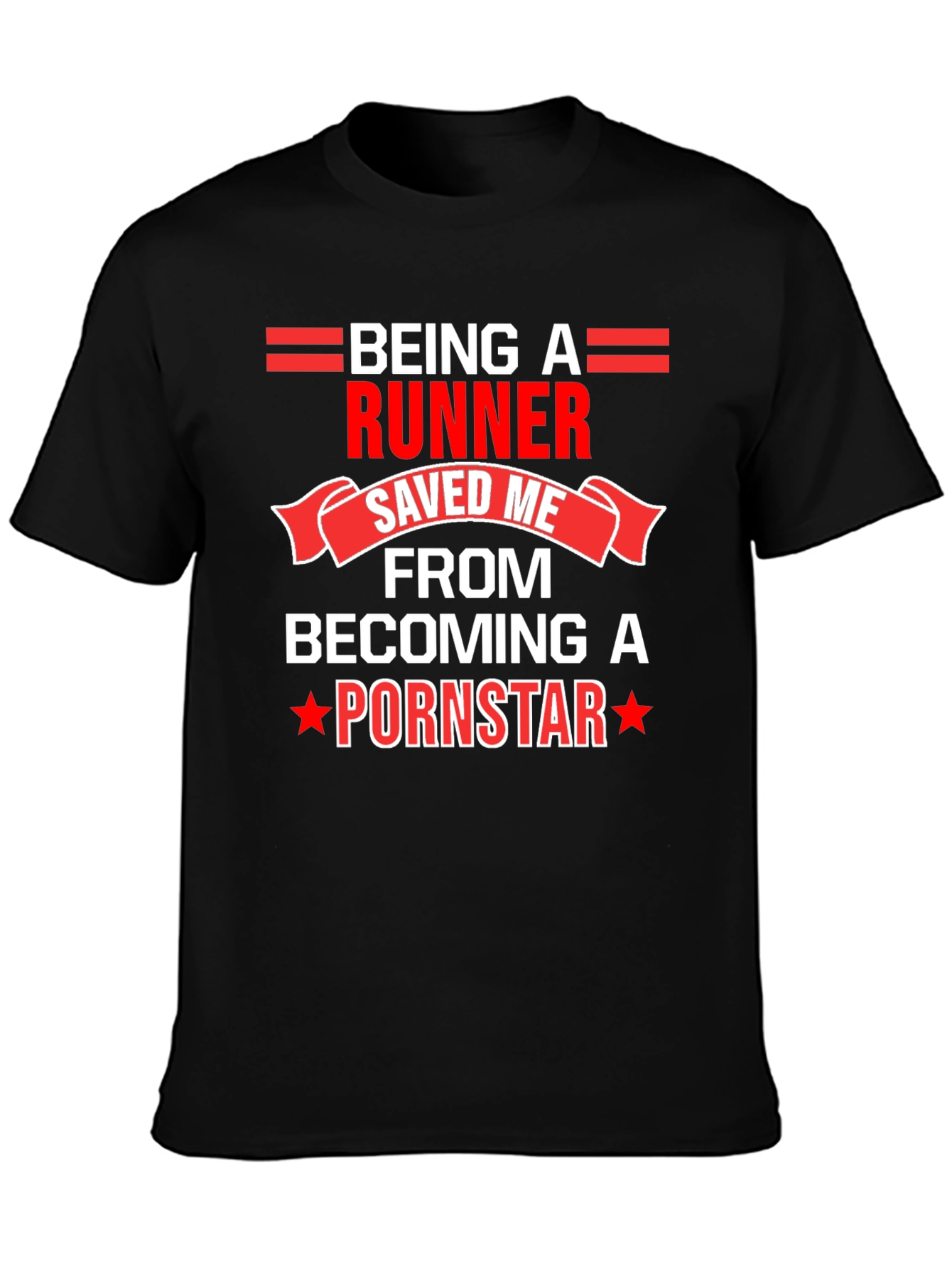 Runner Saved Me Funny Graphic T-Shirt