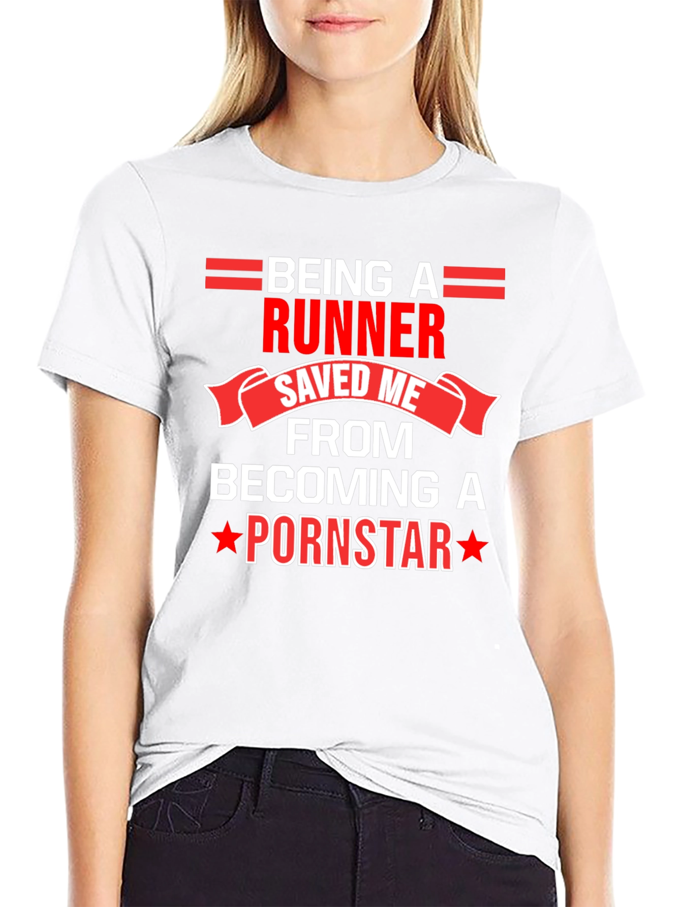 Runner Saved Me Funny Graphic T-Shirt