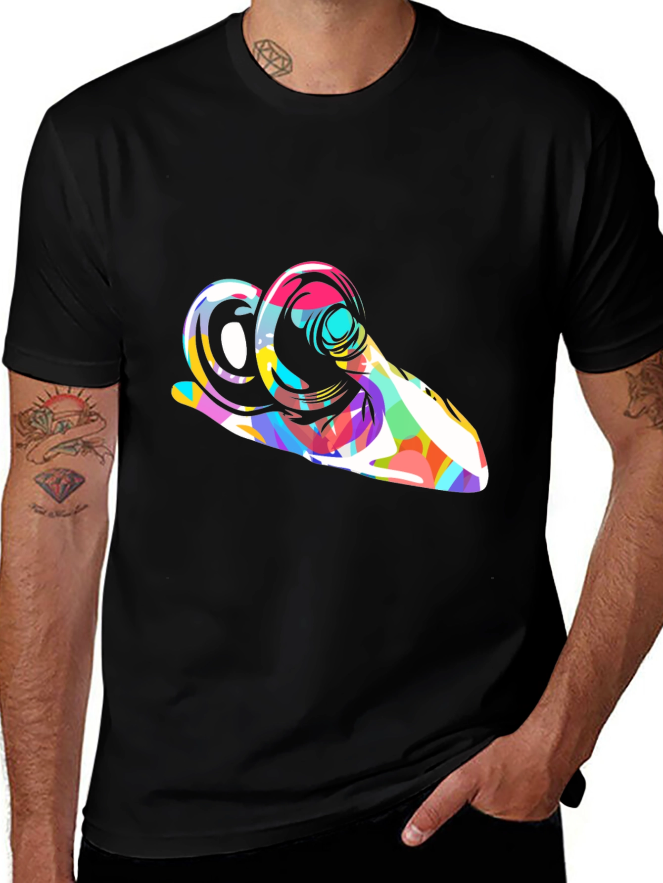 Abstract Ram Graphic Tee - Modern Art Shirt