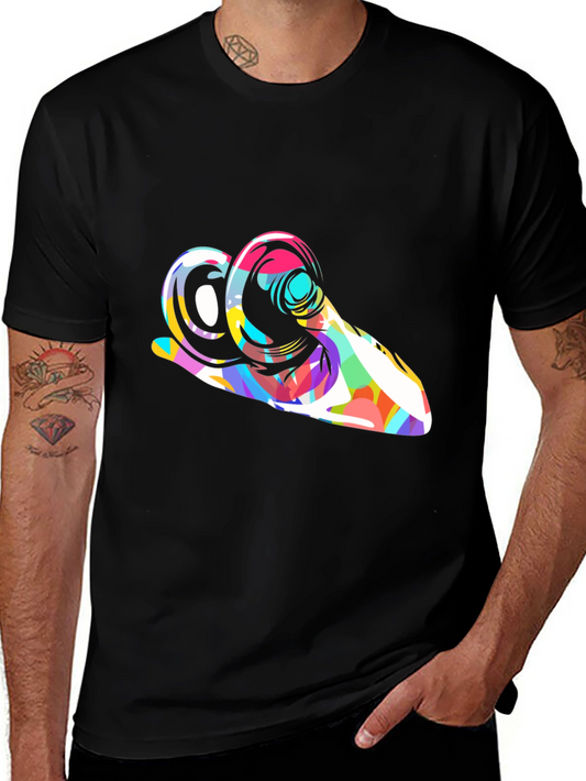 Abstract Ram Graphic Tee - Modern Art Shirt