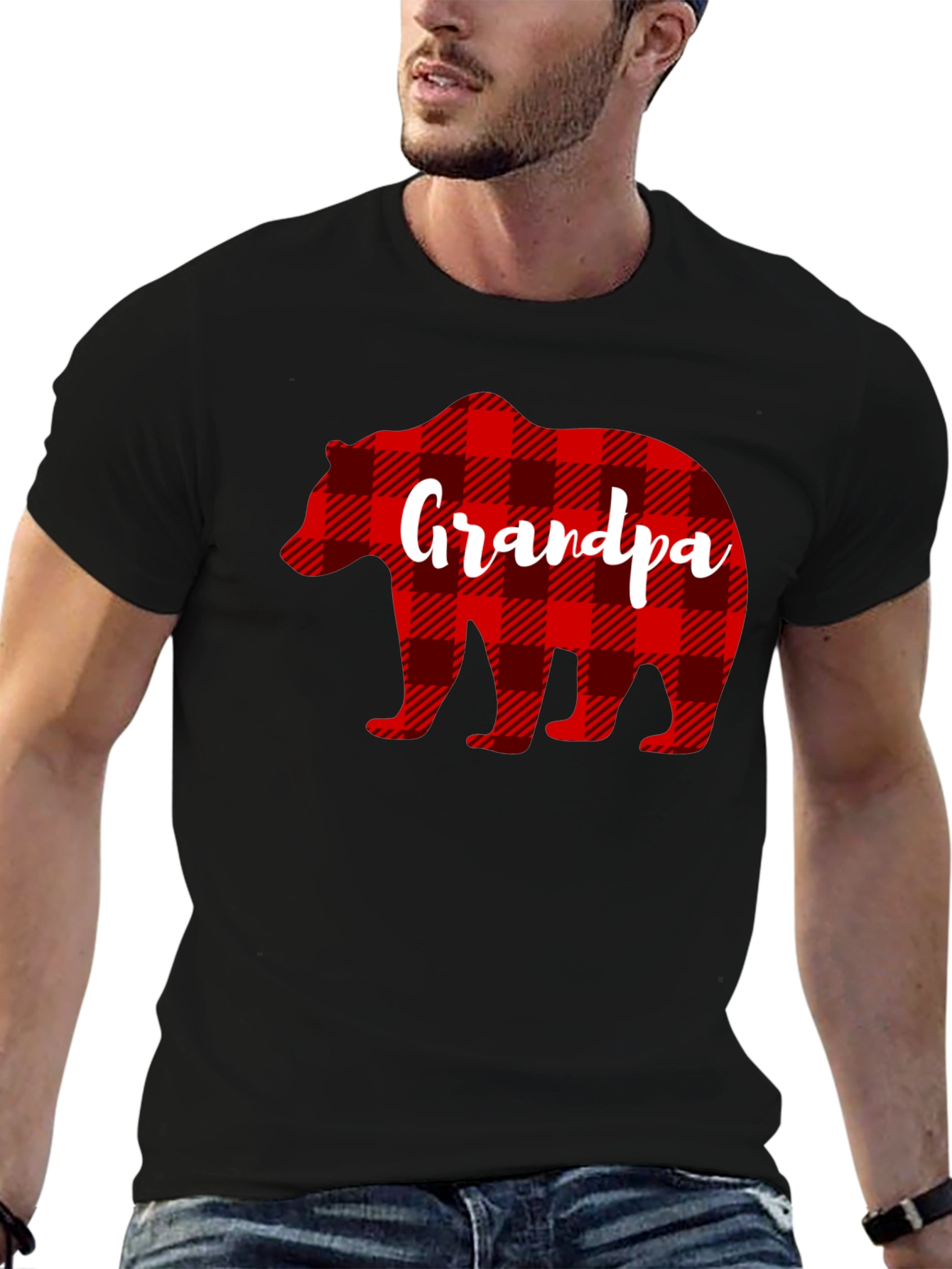 Grandpa Bear Plaid Shirt - Fathers Day Gift