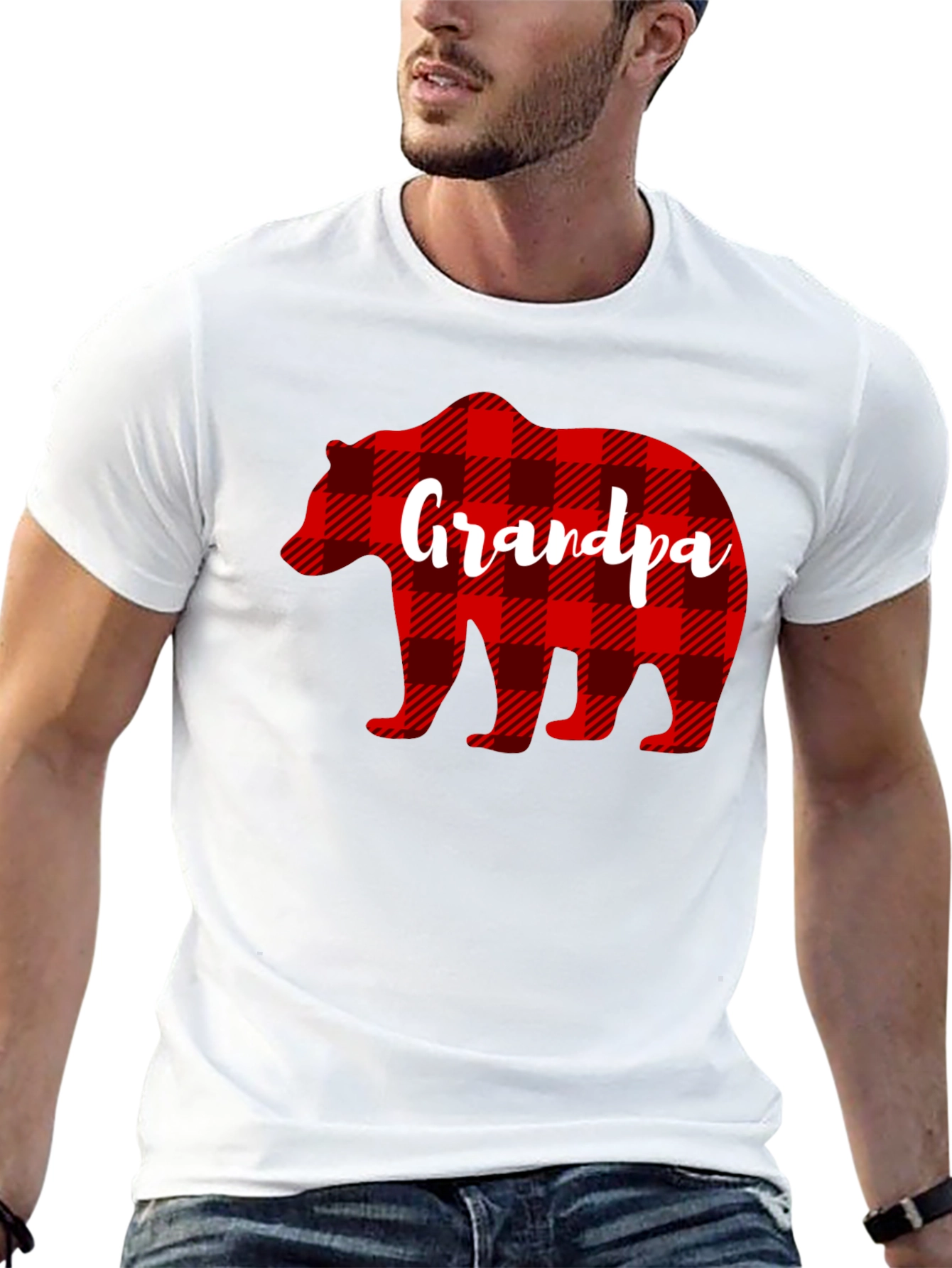 Grandpa Bear Plaid Shirt - Fathers Day Gift