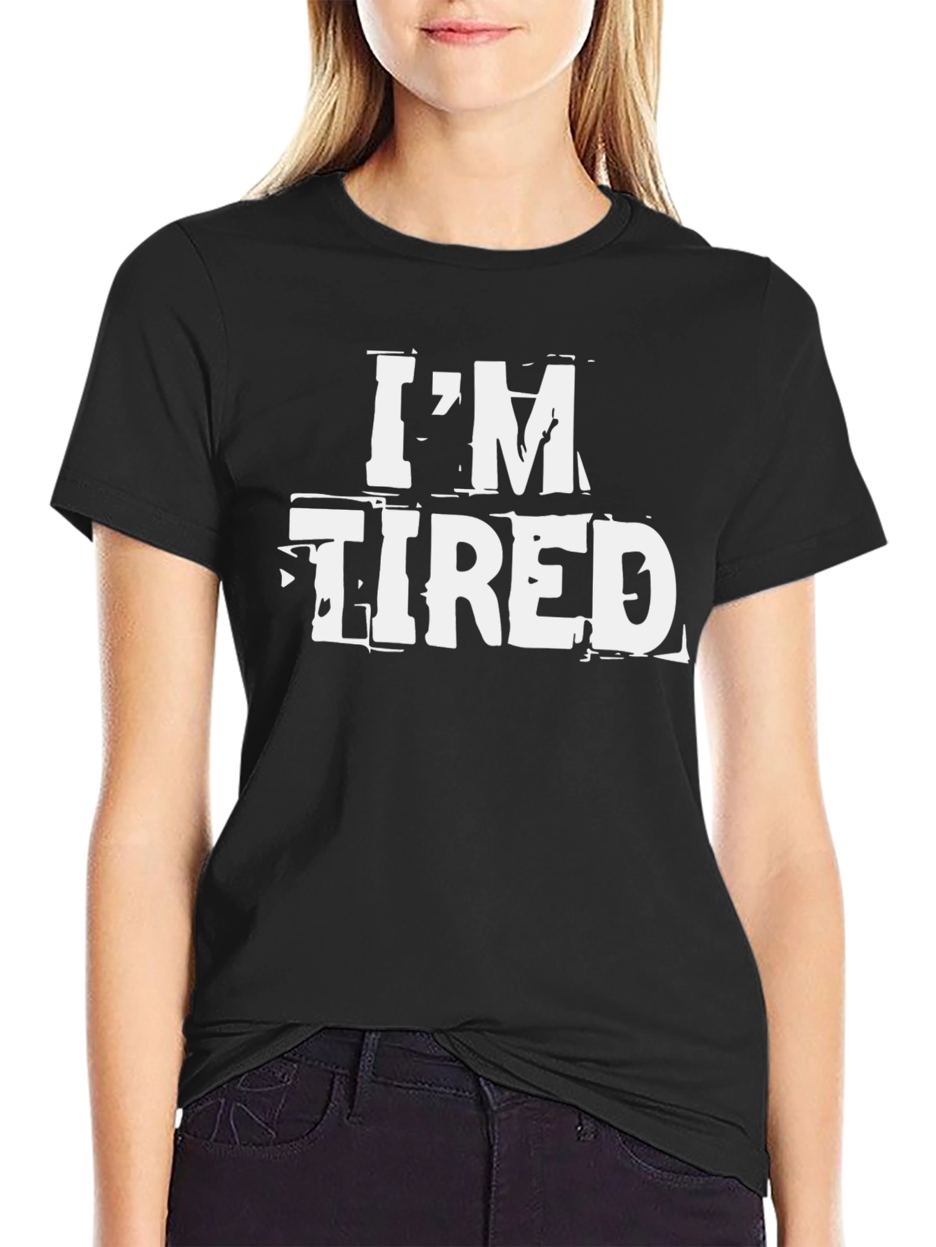 Im Tired Graphic Tee - Mens Black T-Shirt