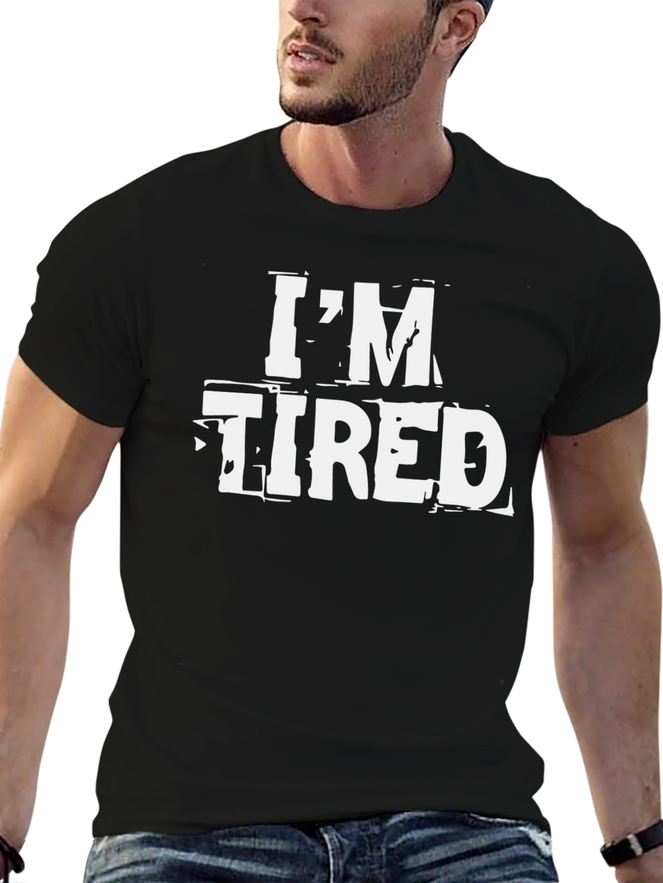 Im Tired Graphic Tee - Mens Black T-Shirt