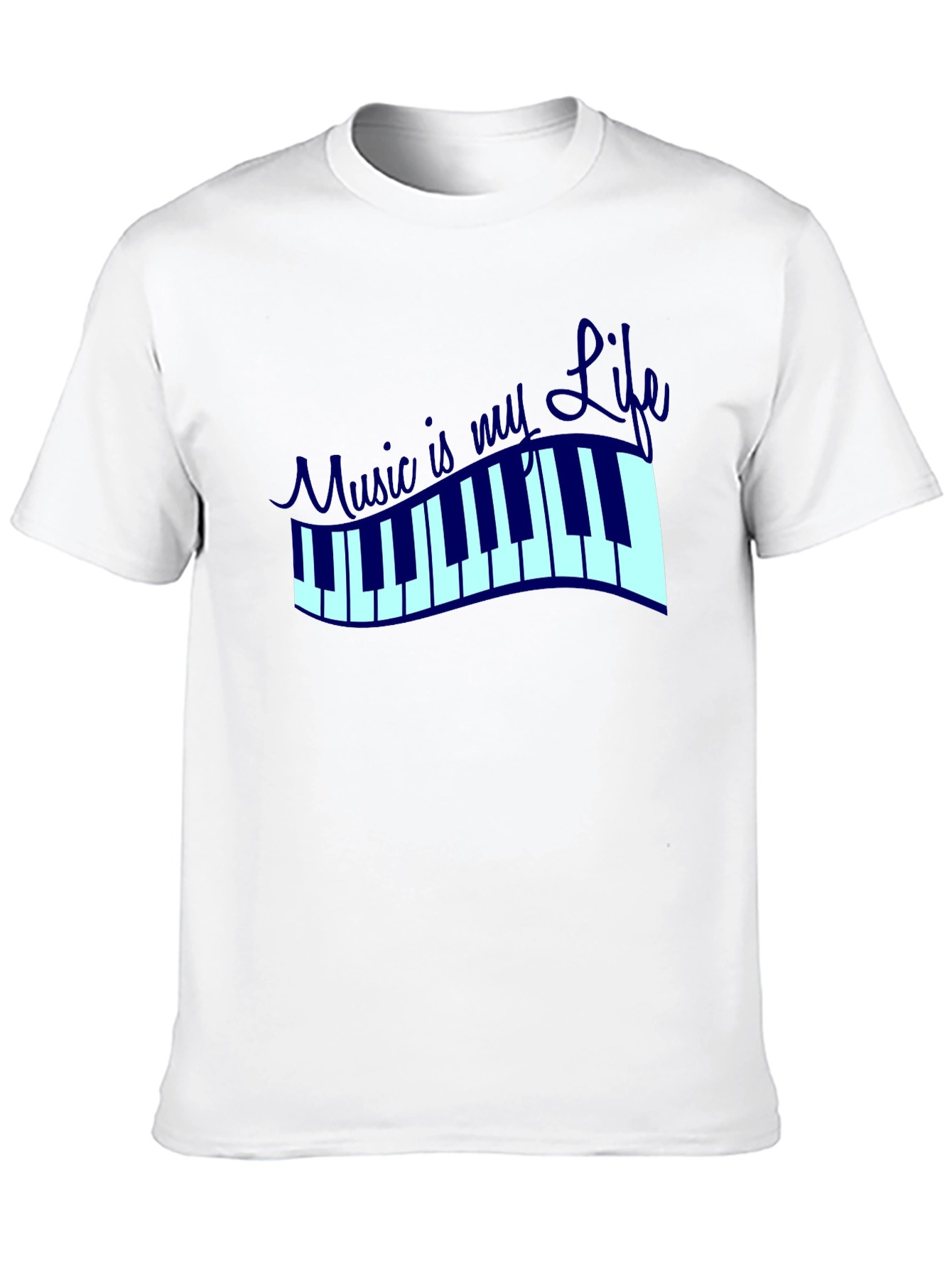 Music is My Life Graphic T-Shirt - Black