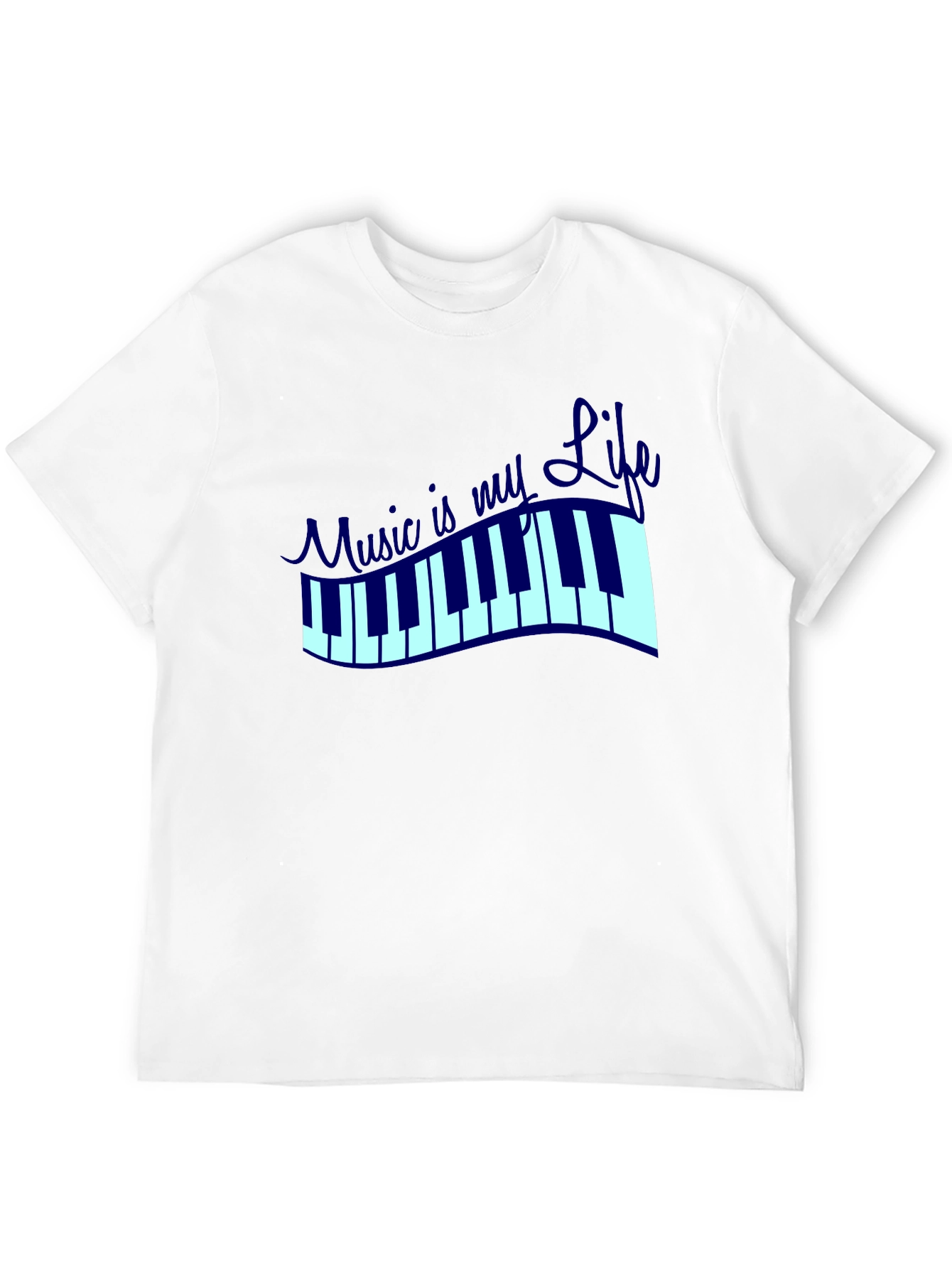 Music is My Life Graphic T-Shirt - Black