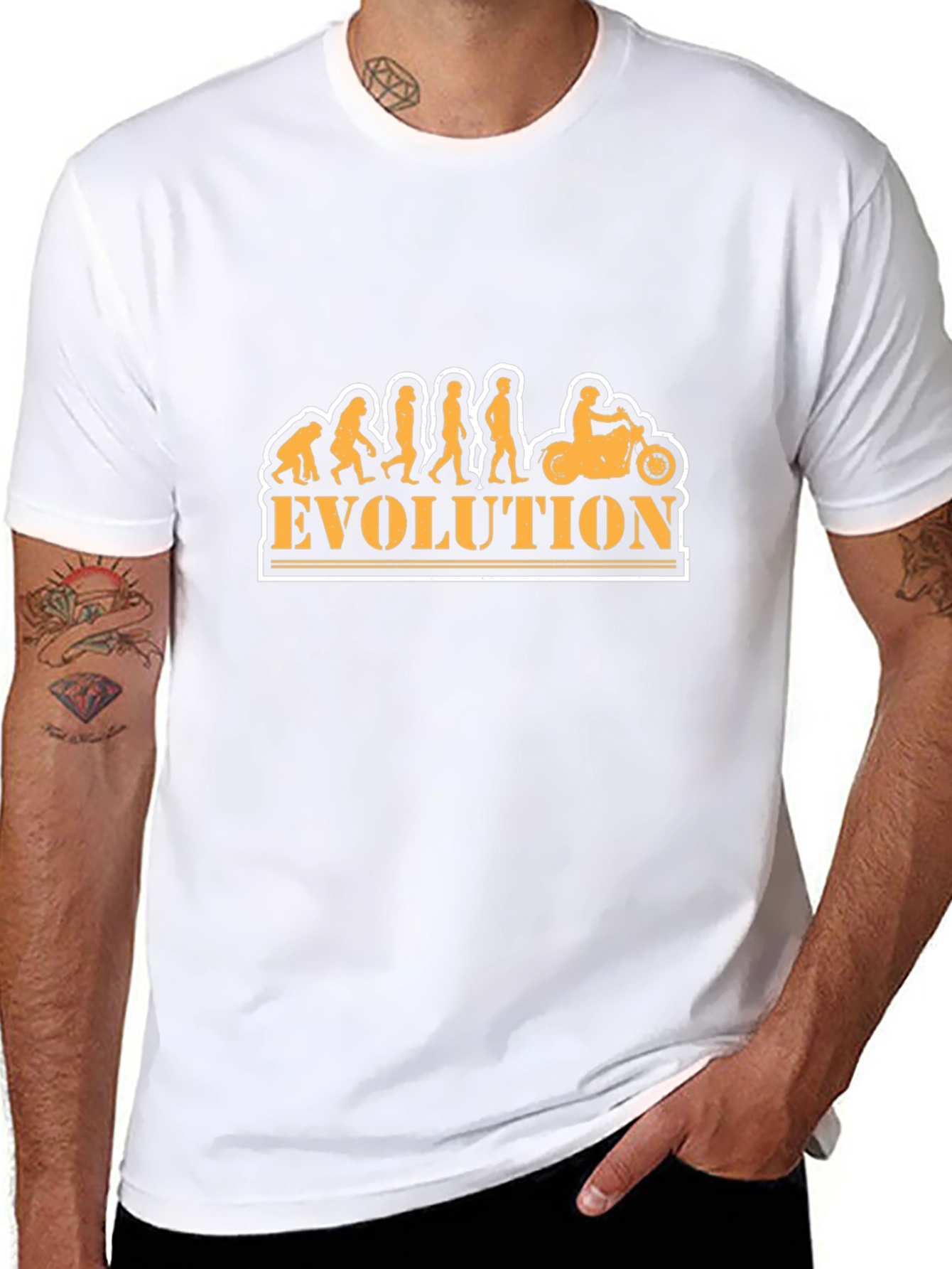Evolution Motorcycle T-Shirt - Black Graphic Tee
