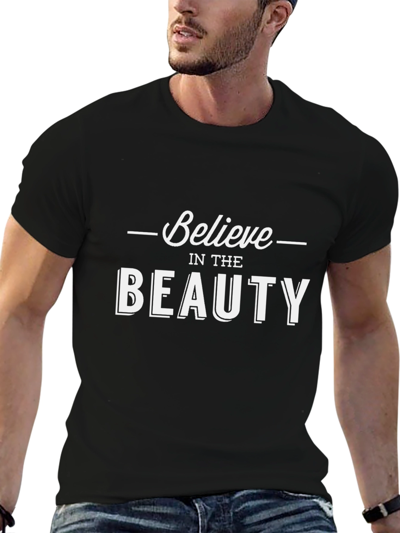 Believe in the Beauty Black Graphic Tee